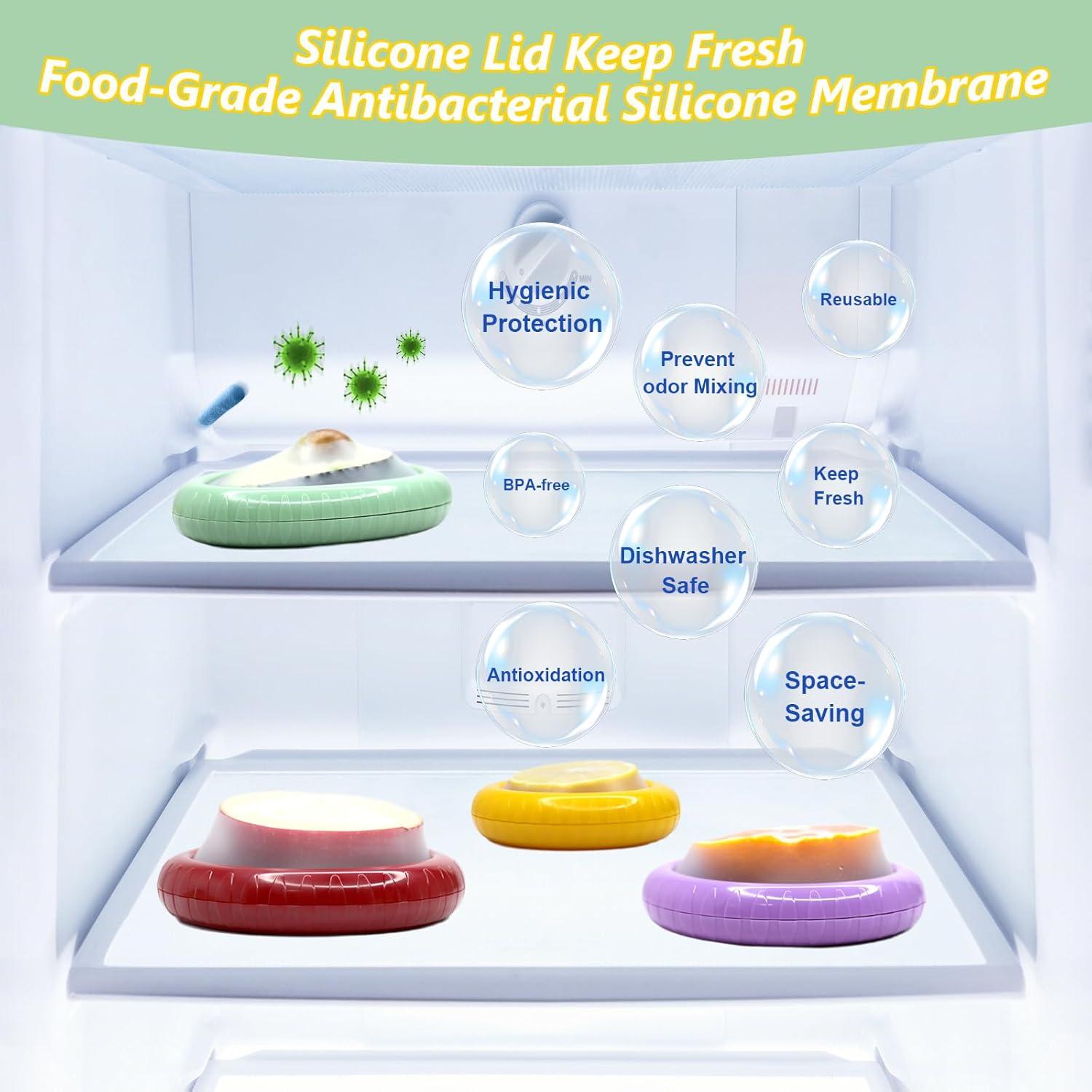 Set de 4 Conservadores de Frutas y Verduras AWLGAK - Libre de BPA