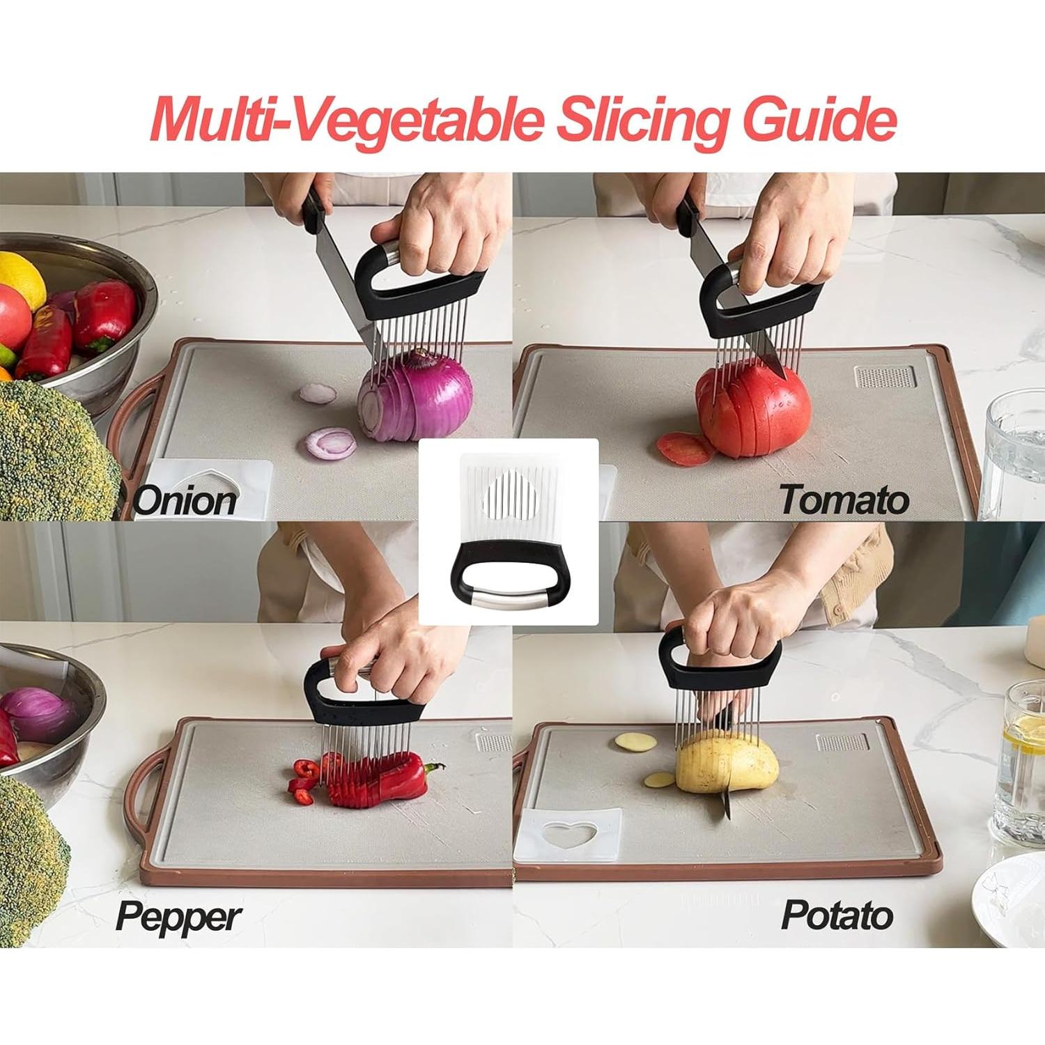 Soporte Grande para Cebollas VIEASST con 14 Púas de Acero Inoxidable