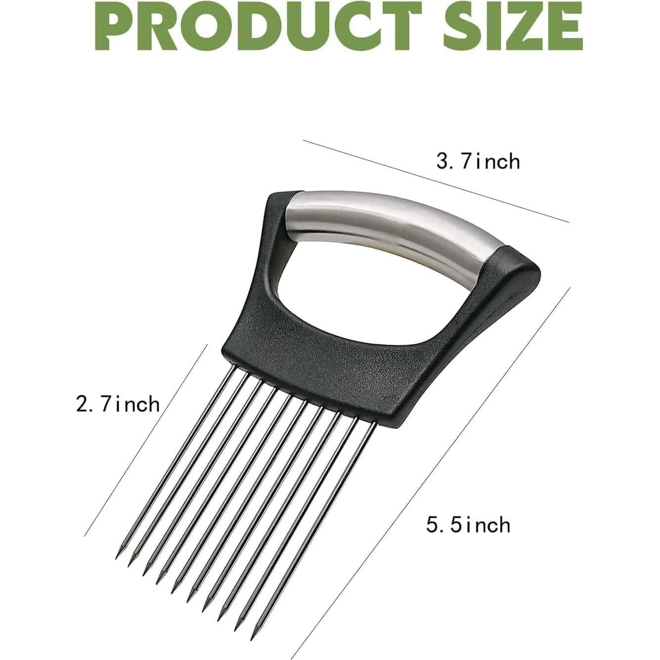 Soporte de Cebolla Acero Inoxidable Limveso con Protector de Dedos