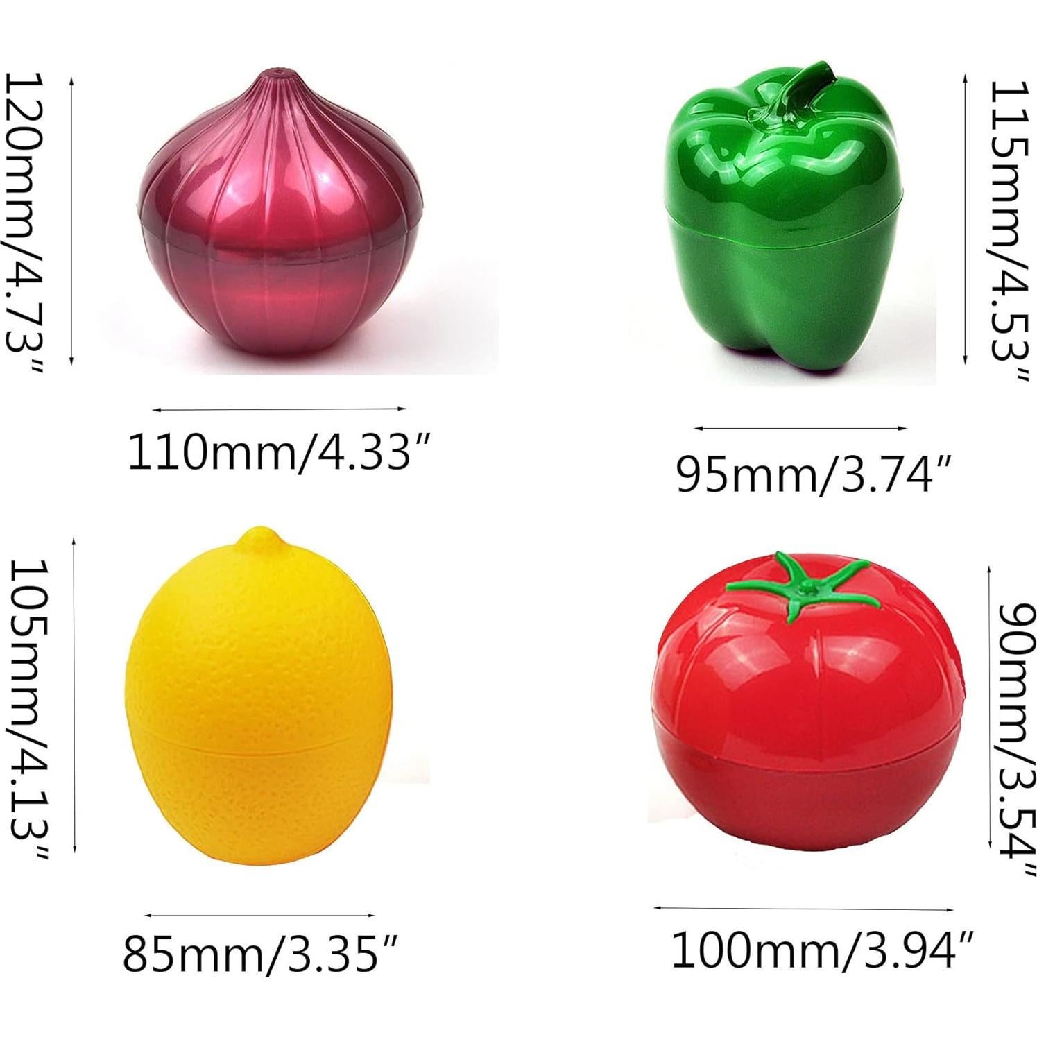 Contenedores de Almacenamiento MIAO JIN 4 Piezas Frutas y Verduras