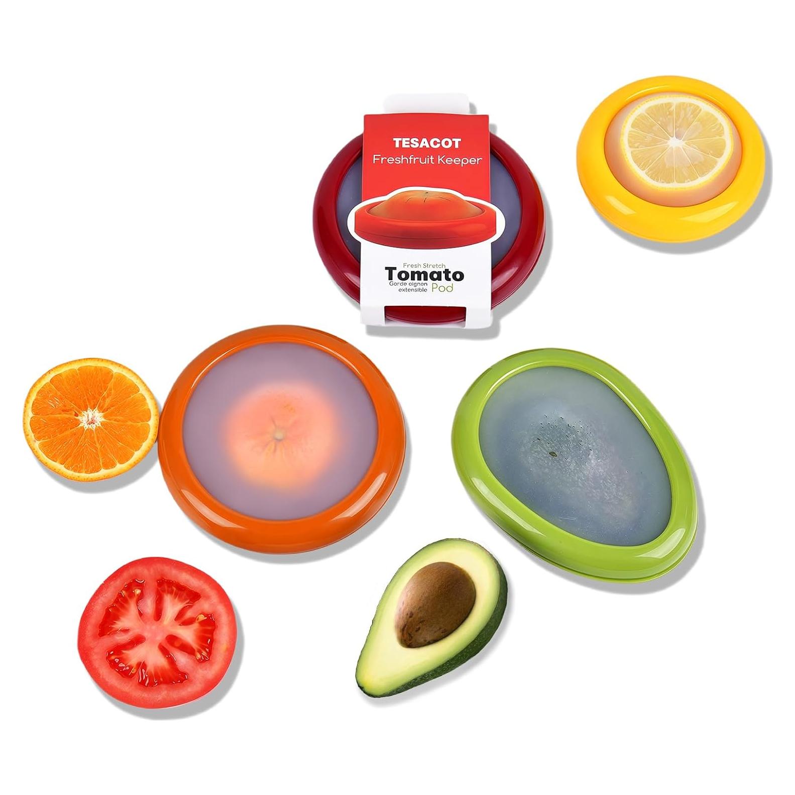 Contenedores de Almacenamiento TESACOT - 4 Piezas para Frutas y Verduras