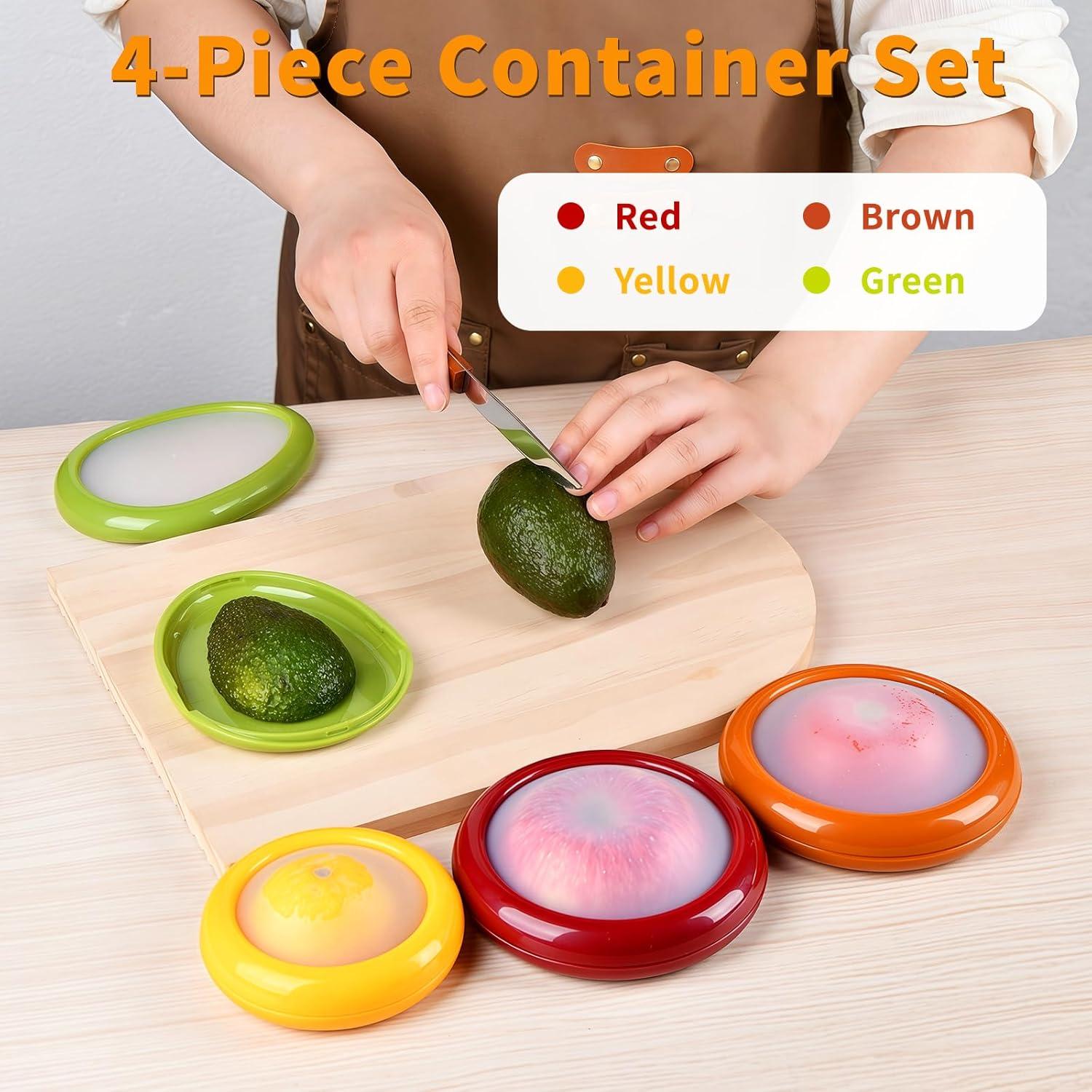 Contenedores de Almacenamiento TESACOT - 4 Piezas para Frutas y Verduras