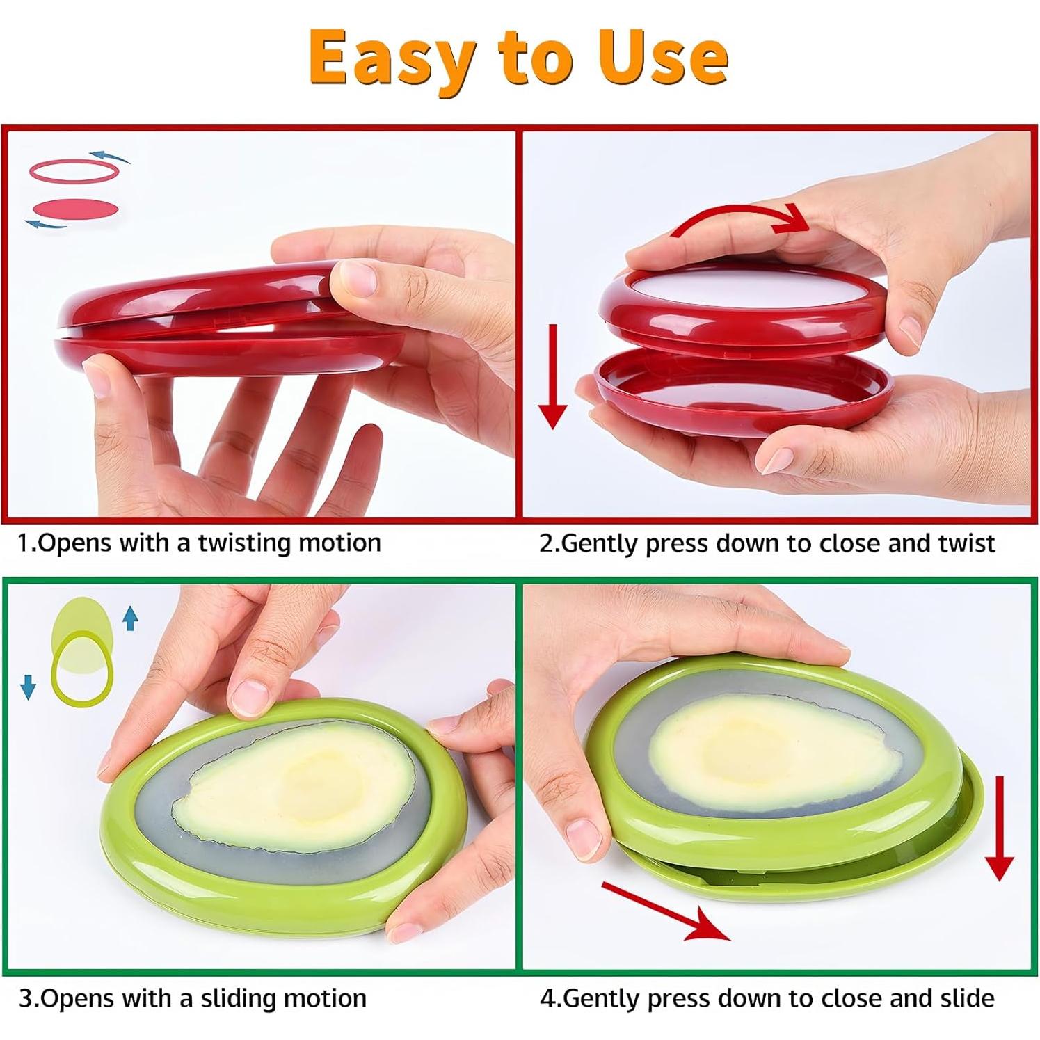 Contenedores de Almacenamiento TESACOT - 4 Piezas para Frutas y Verduras