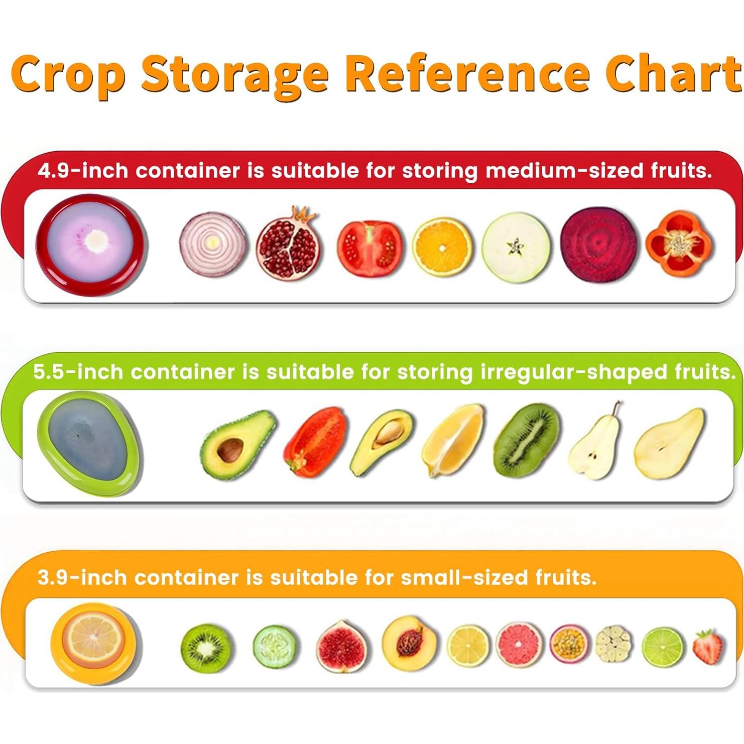 Contenedores de Almacenamiento TESACOT - 4 Piezas para Frutas y Verduras