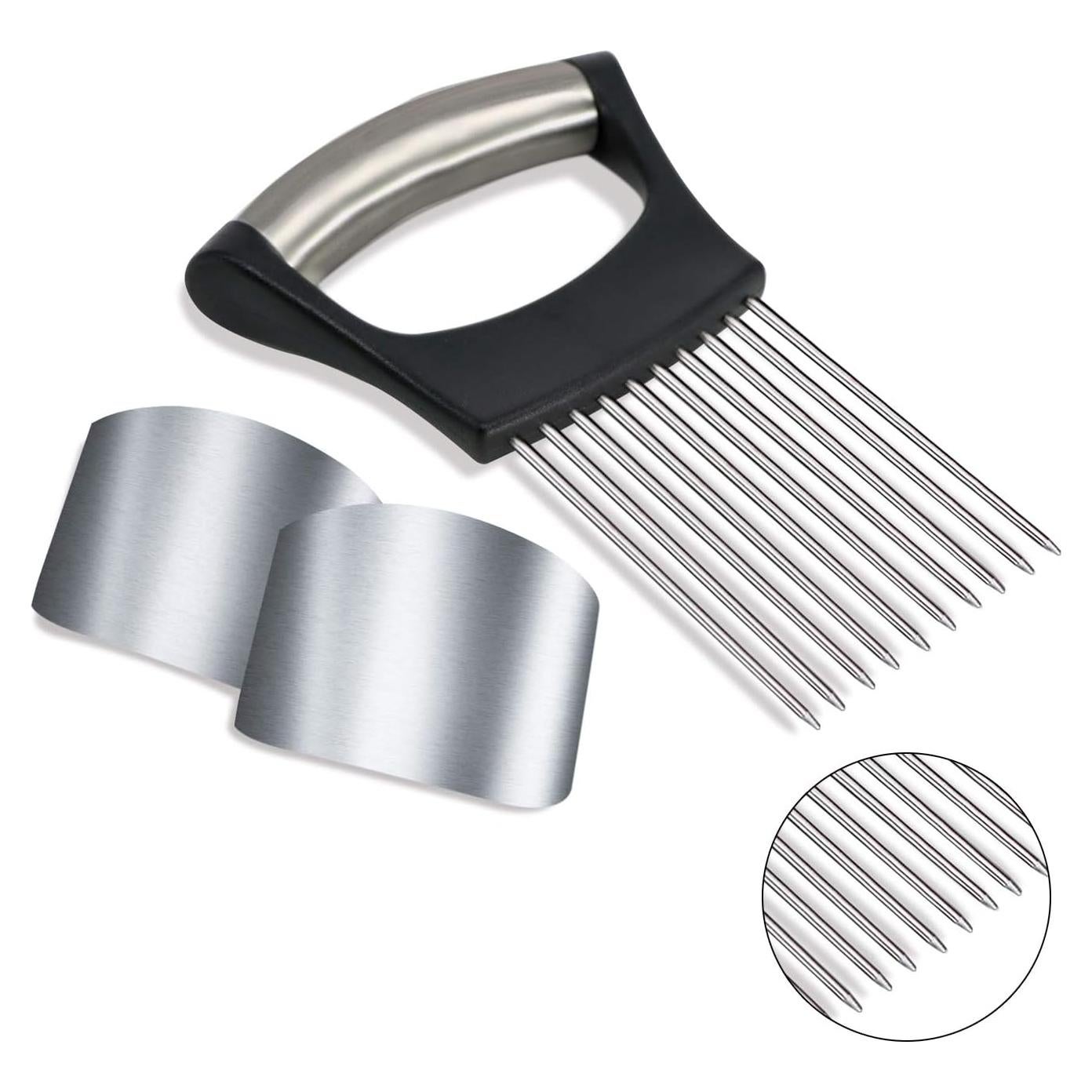 Soporte de Cebolla Acero Inoxidable Taasmoog + Protector de Dedos
