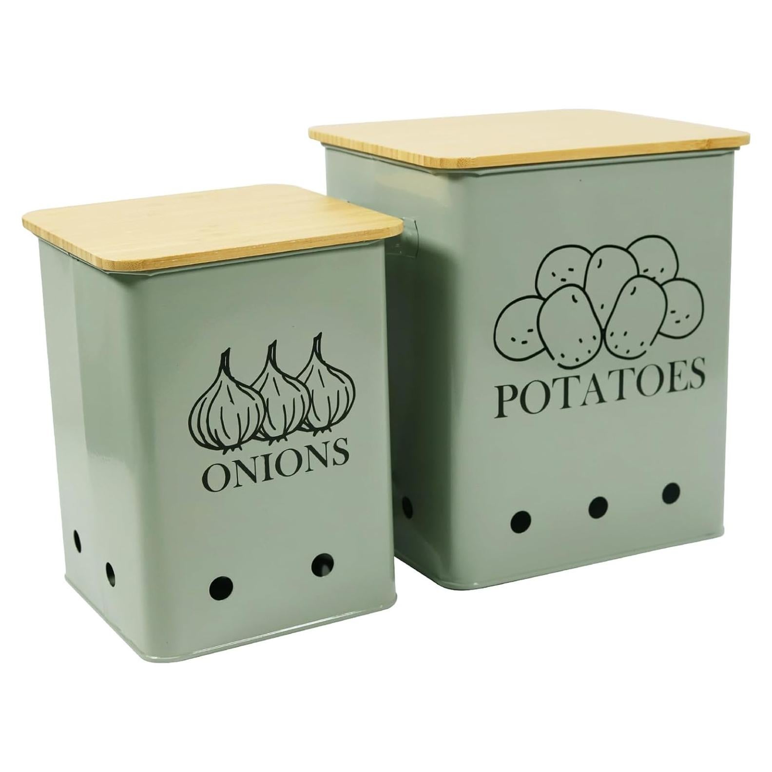 Juego de Latas de Almacenamiento de Verduras Gdfjiy Set de 2