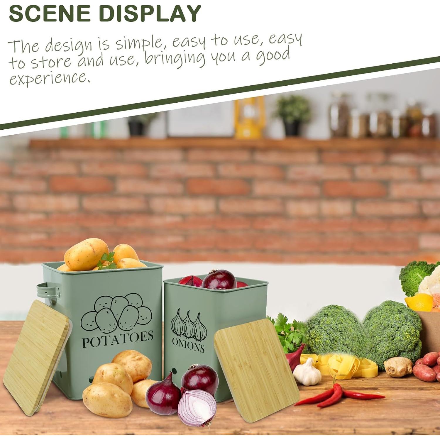 Juego de Latas de Almacenamiento de Verduras Gdfjiy Set de 2