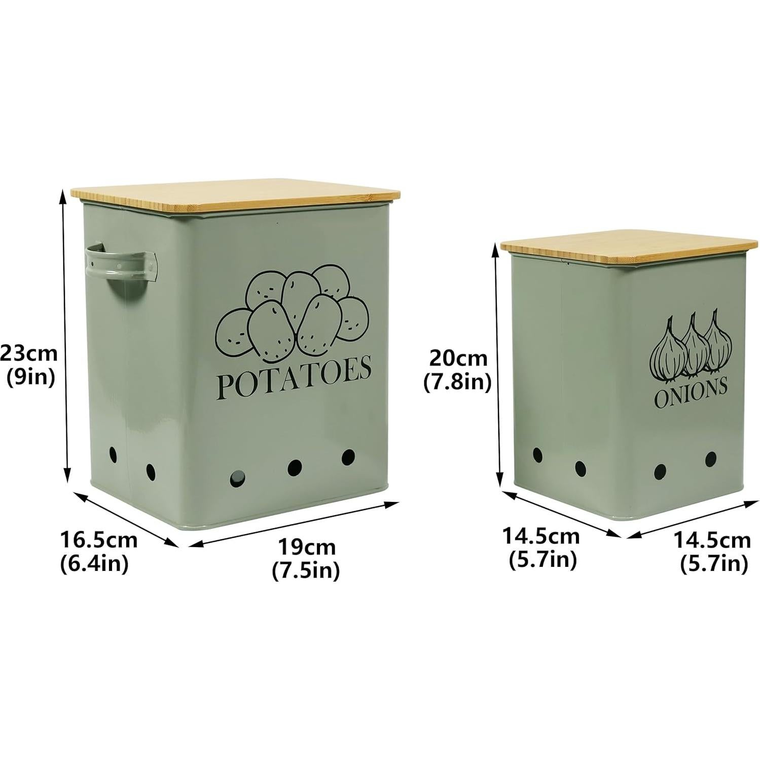 Juego de Latas de Almacenamiento de Verduras Gdfjiy Set de 2