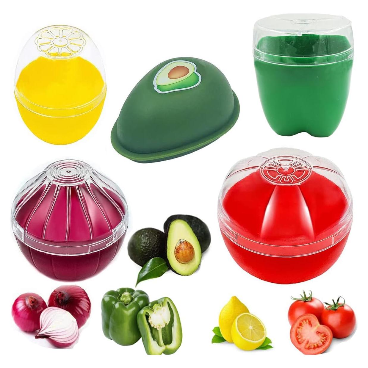 Set de 5 Contenedores de Almacenamiento yamesu - Frutas y Verduras