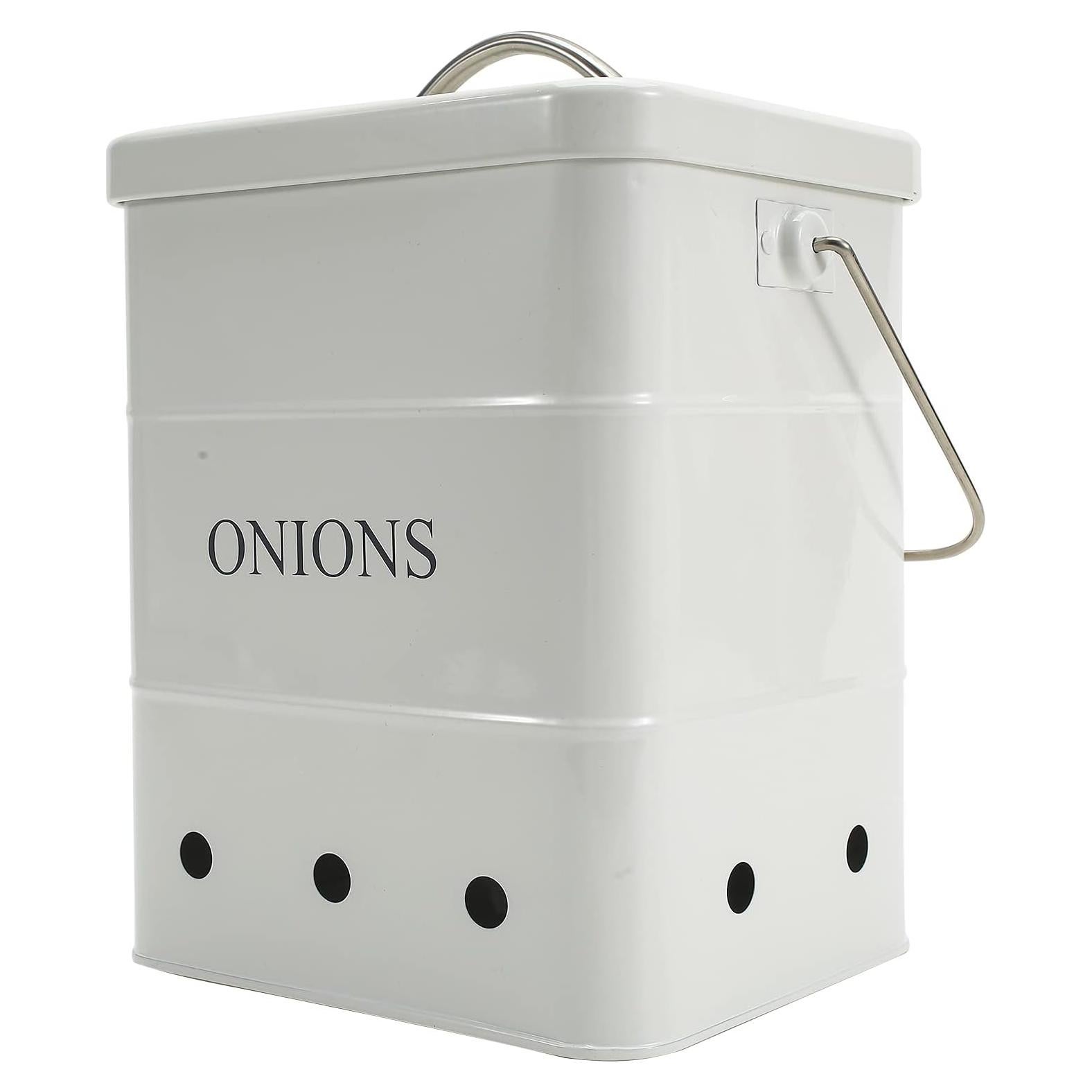 Contenedor de Cebollas Gdfjiy con Tapa Hermética 15x15x20 cm