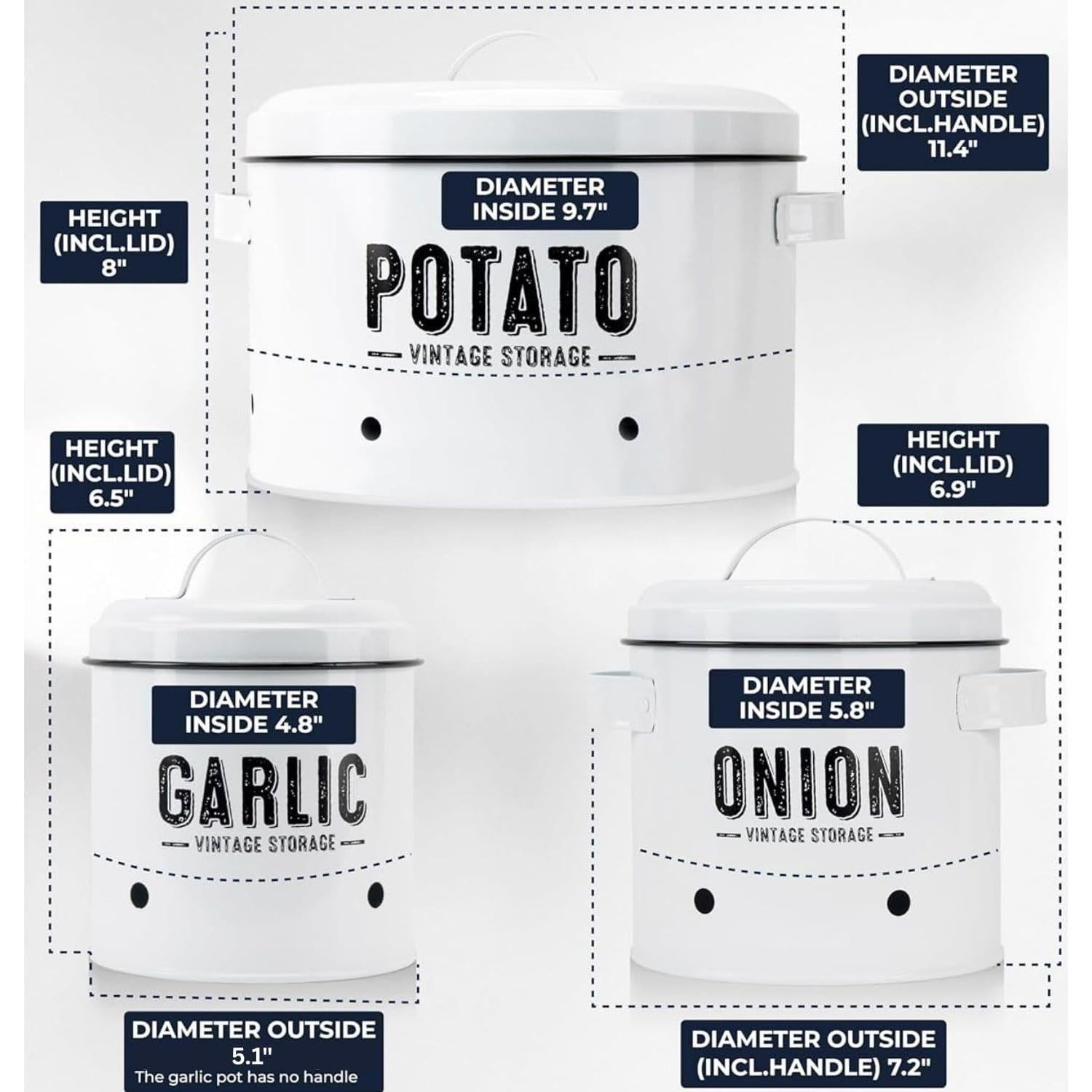 Conjunto de Almacenamiento de Verduras Granrosi - 3 Contenedores