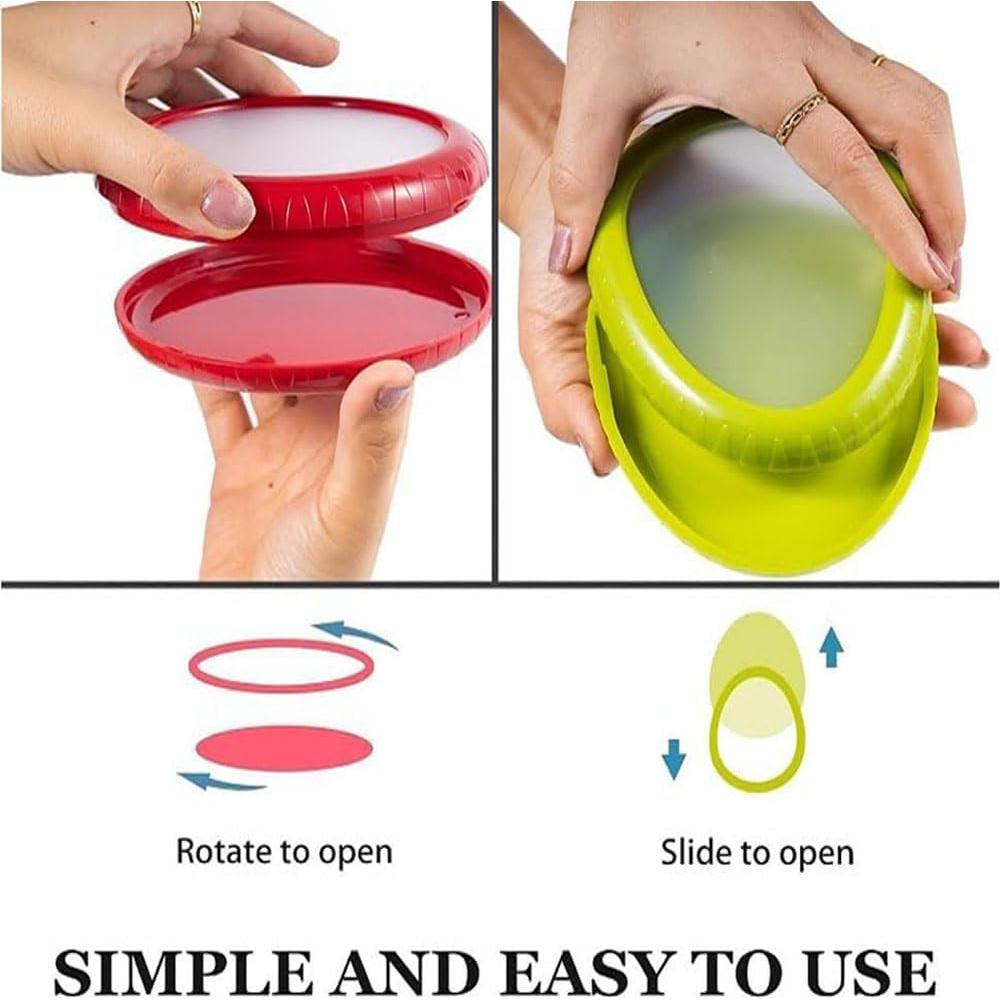 Juego de 4 Cajas de Silicona para Almacenamiento de Alimentos