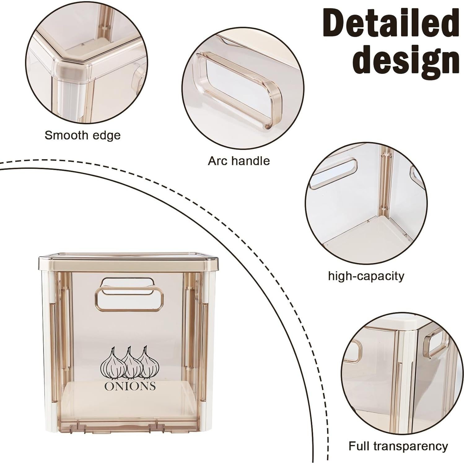Contenedor de Almacenamiento Xbopetda para Cebollas y Papas 26.7cm