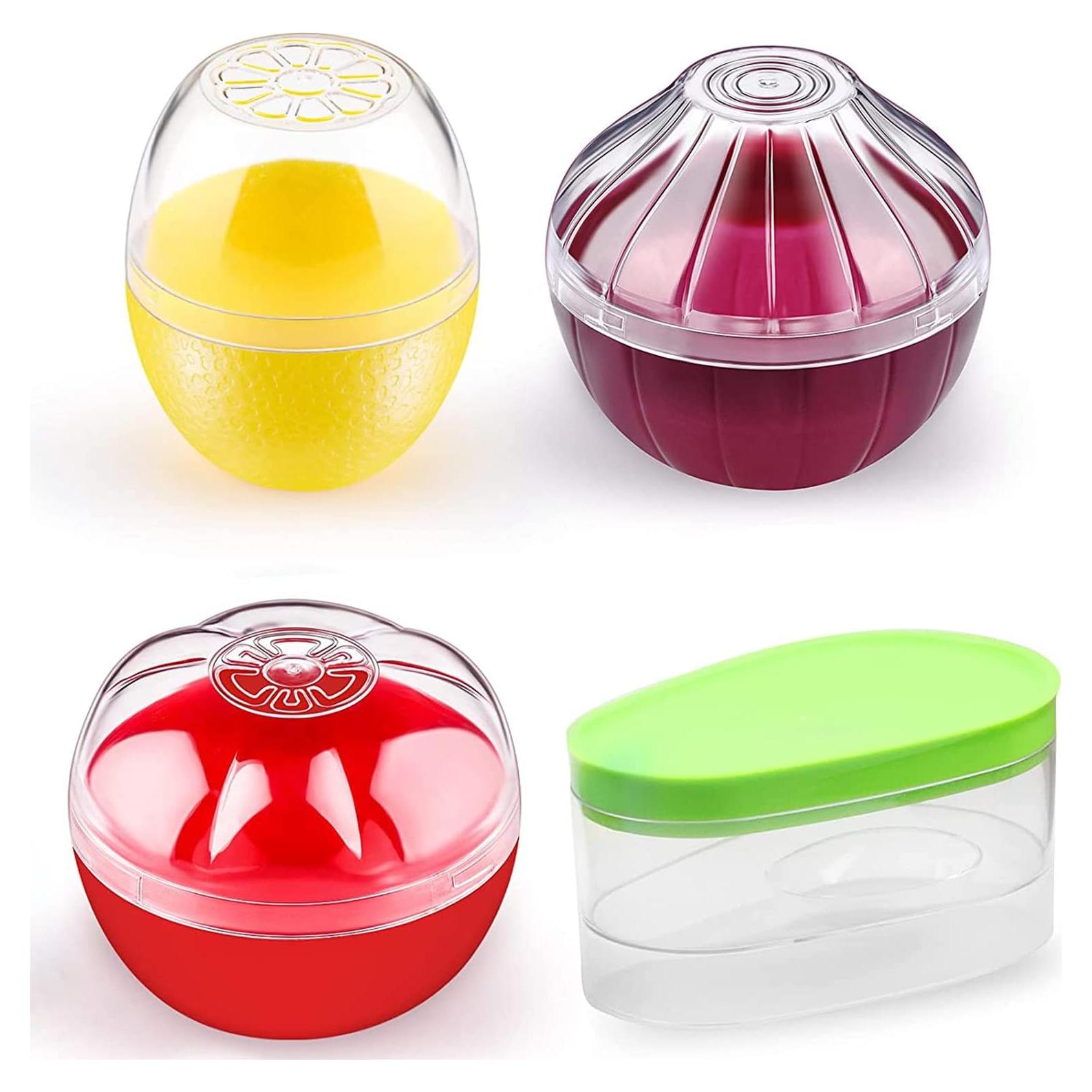 Set de 4 Contenedores de Almacenamiento para Frutas y Verduras