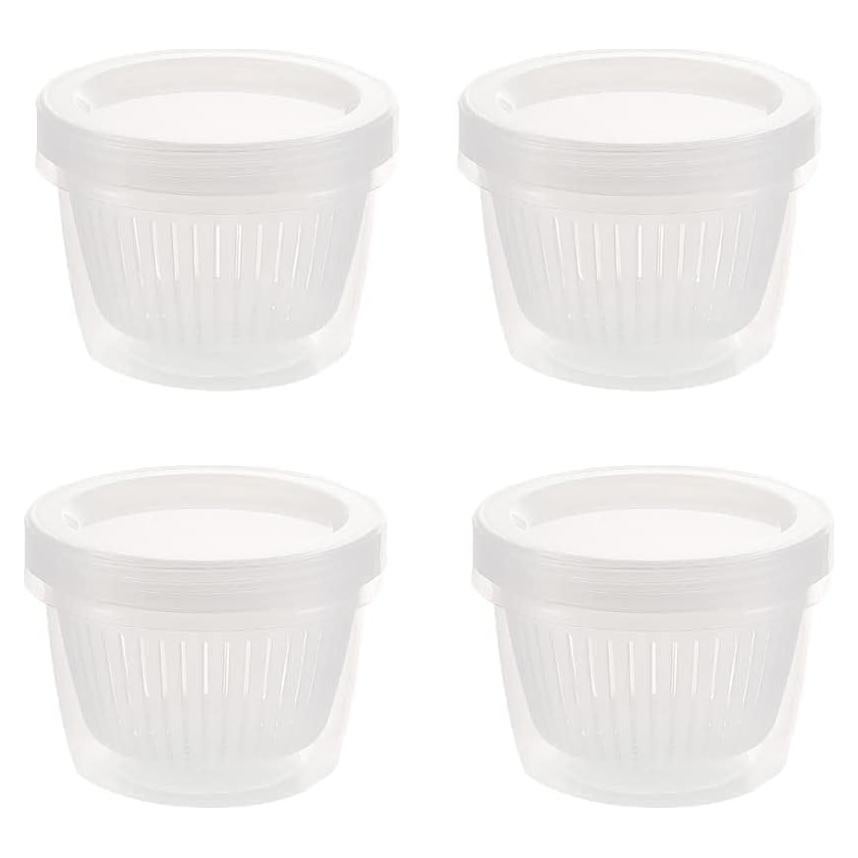 Paquete de 4 Contenedores Redondos UtySty 0.5L para Alimentos