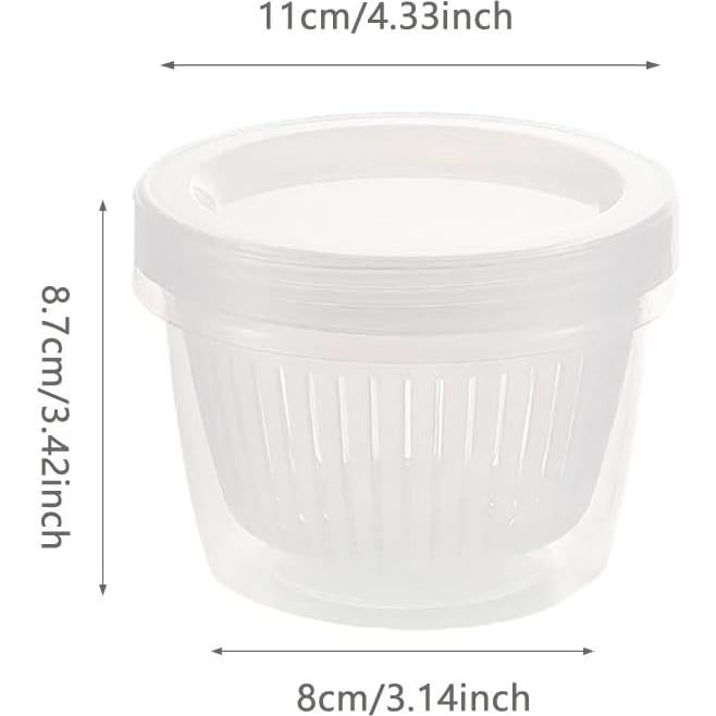 Paquete de 4 Contenedores Redondos UtySty 0.5L para Alimentos