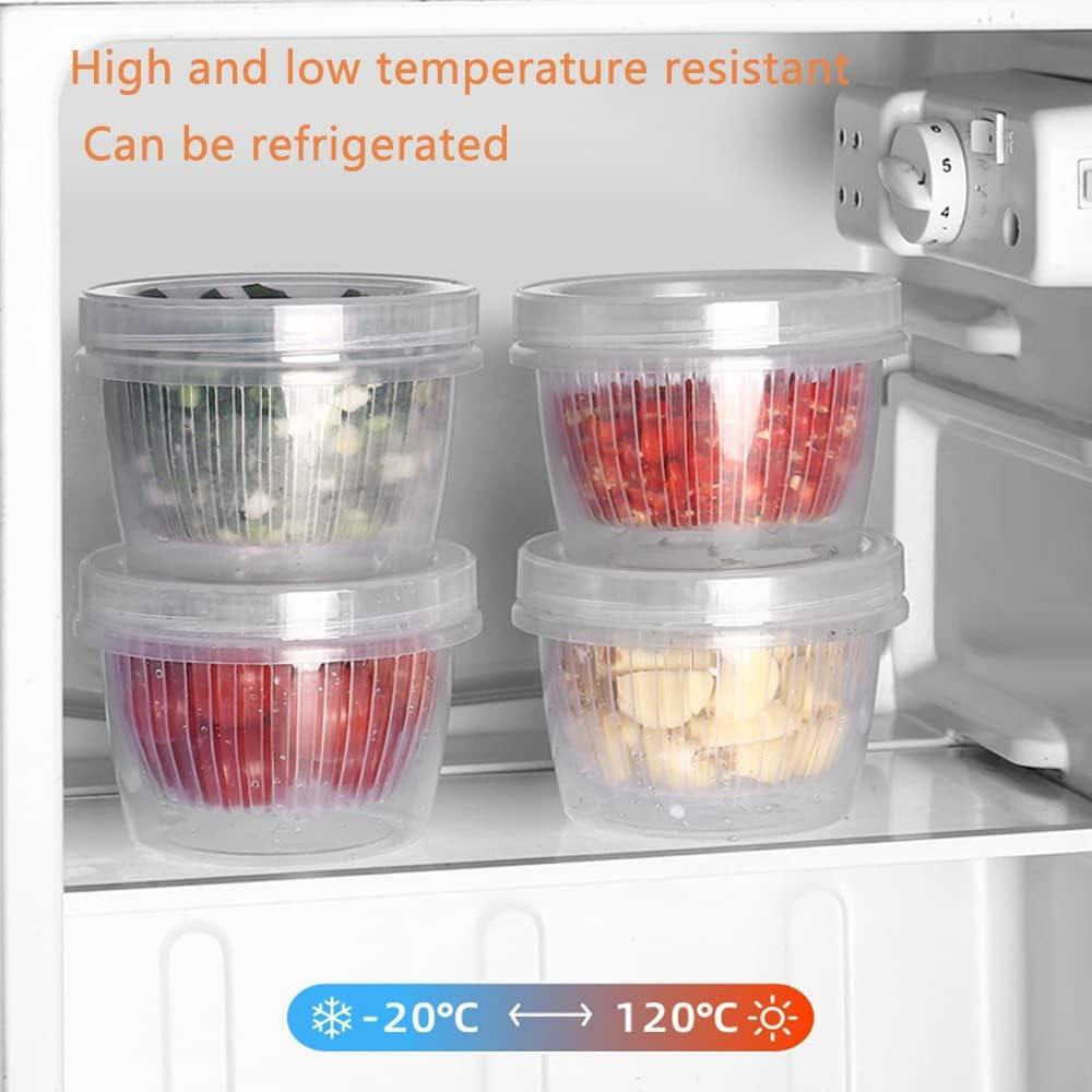 Paquete de 4 Contenedores Redondos UtySty 0.5L para Alimentos