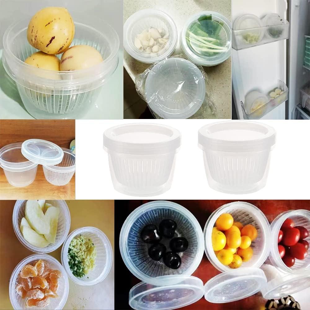 Paquete de 4 Contenedores Redondos UtySty 0.5L para Alimentos