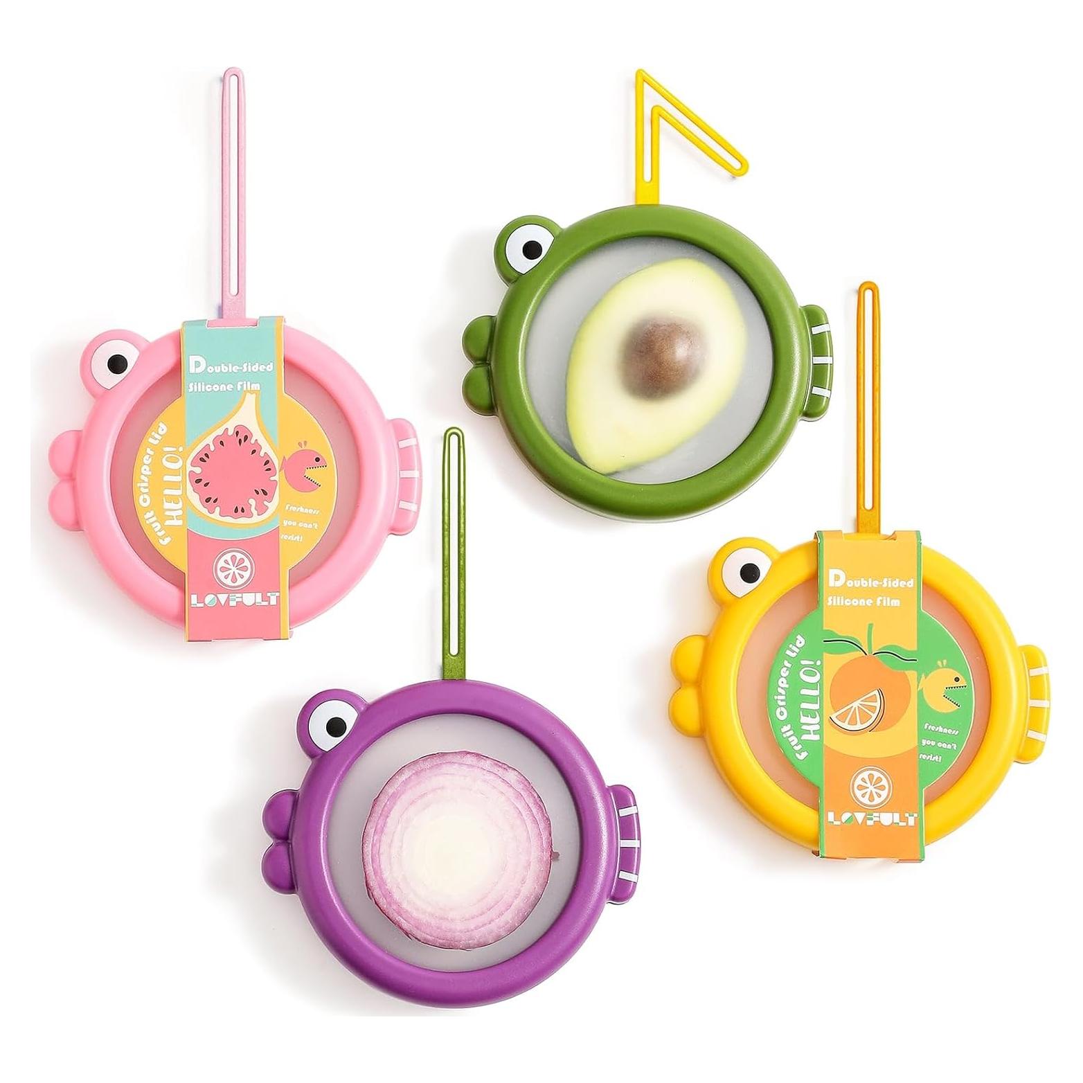 Contenedor Reutilizable Lovfult para Aguacate y Cebolla - 4 Piezas