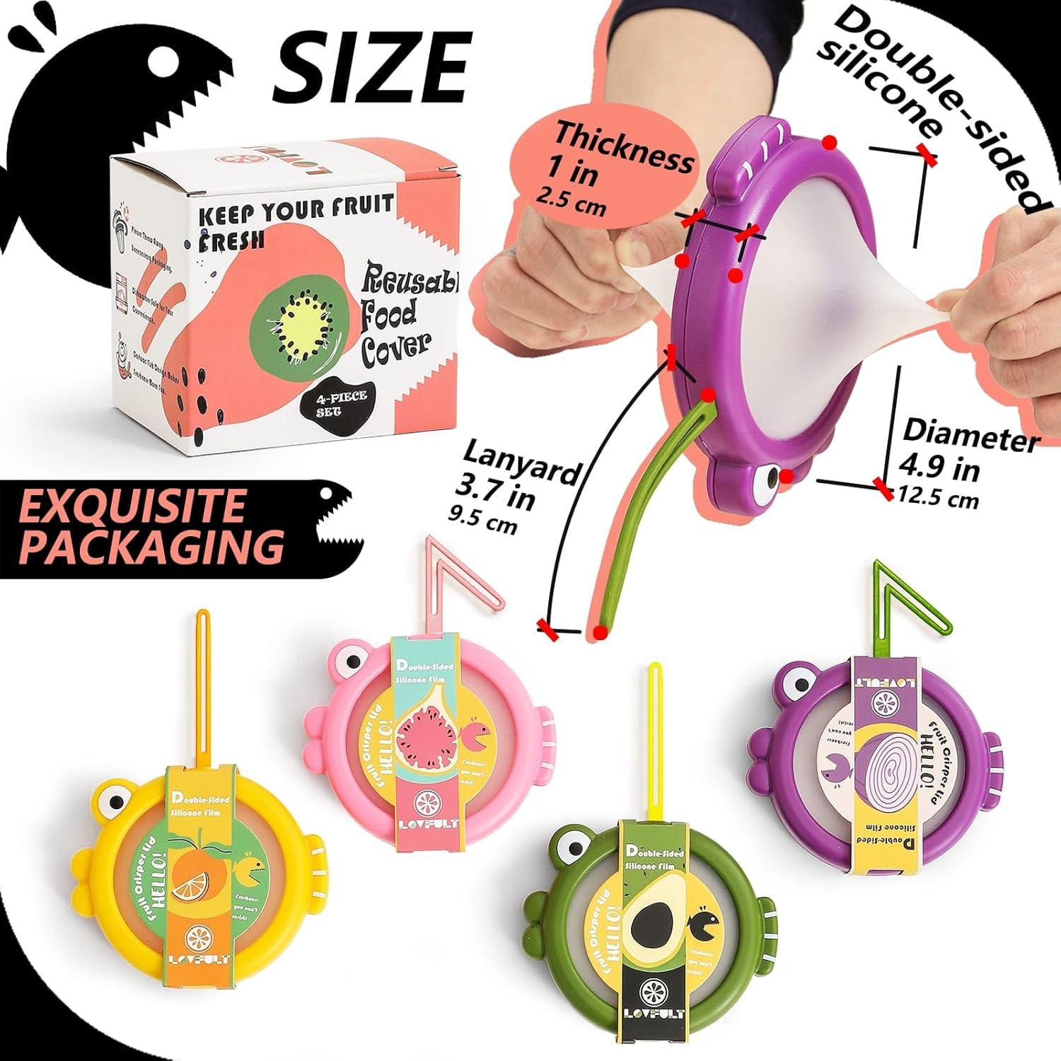 Contenedor Reutilizable Lovfult para Aguacate y Cebolla - 4 Piezas