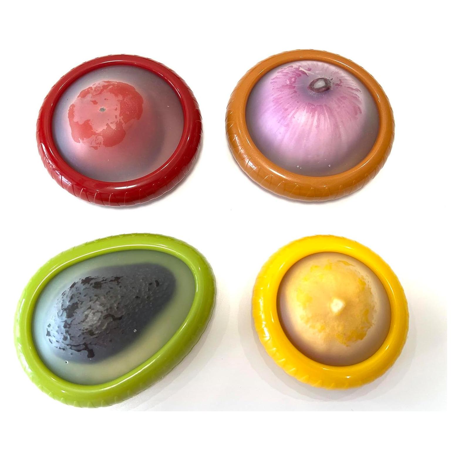 Juego de 4 Contenedores de Almacenamiento de Silicona Halteoly