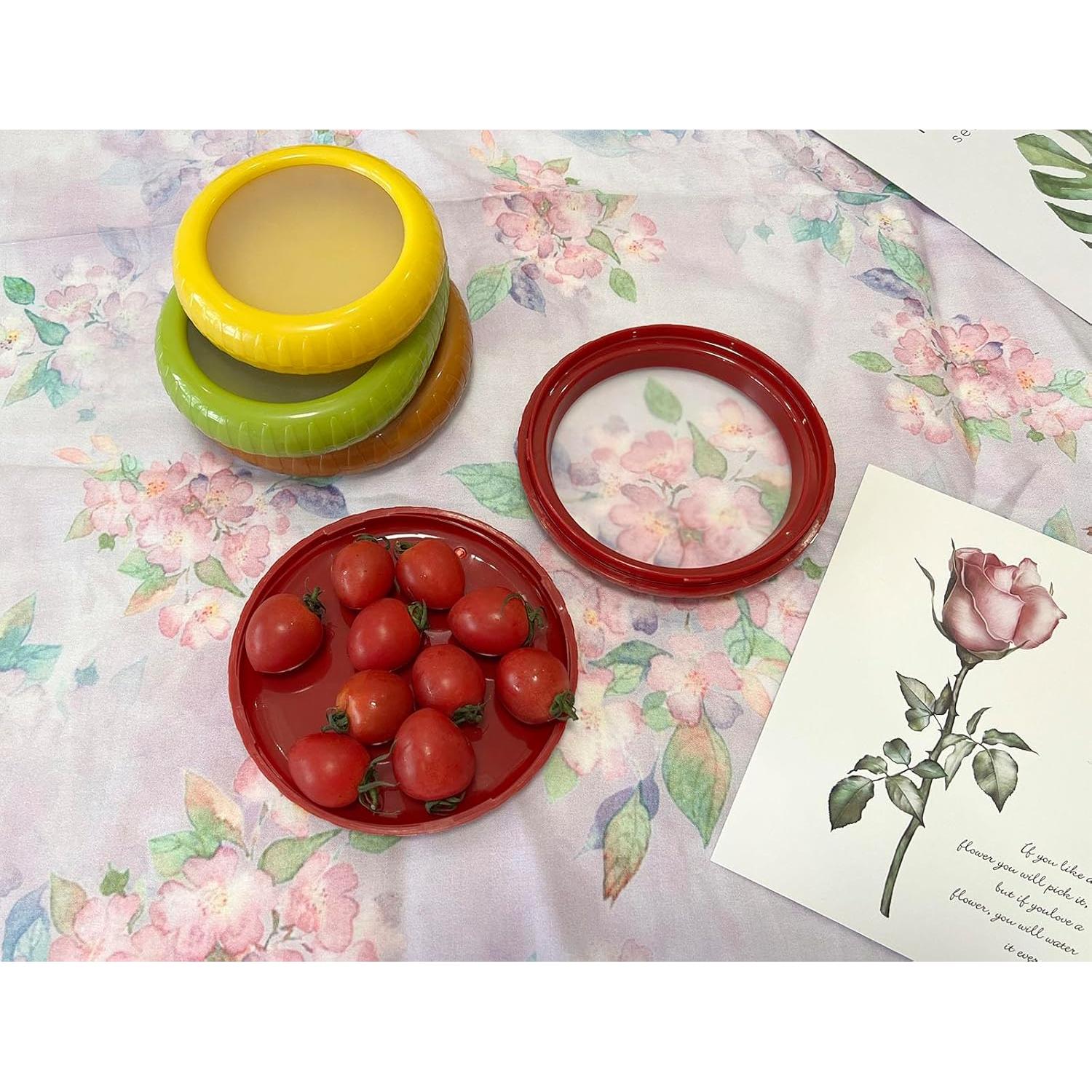 Juego de 4 Contenedores de Almacenamiento de Silicona Halteoly