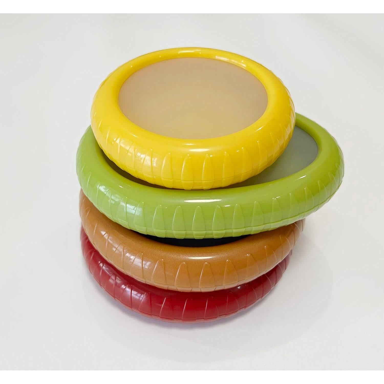 Juego de 4 Contenedores de Almacenamiento de Silicona Halteoly