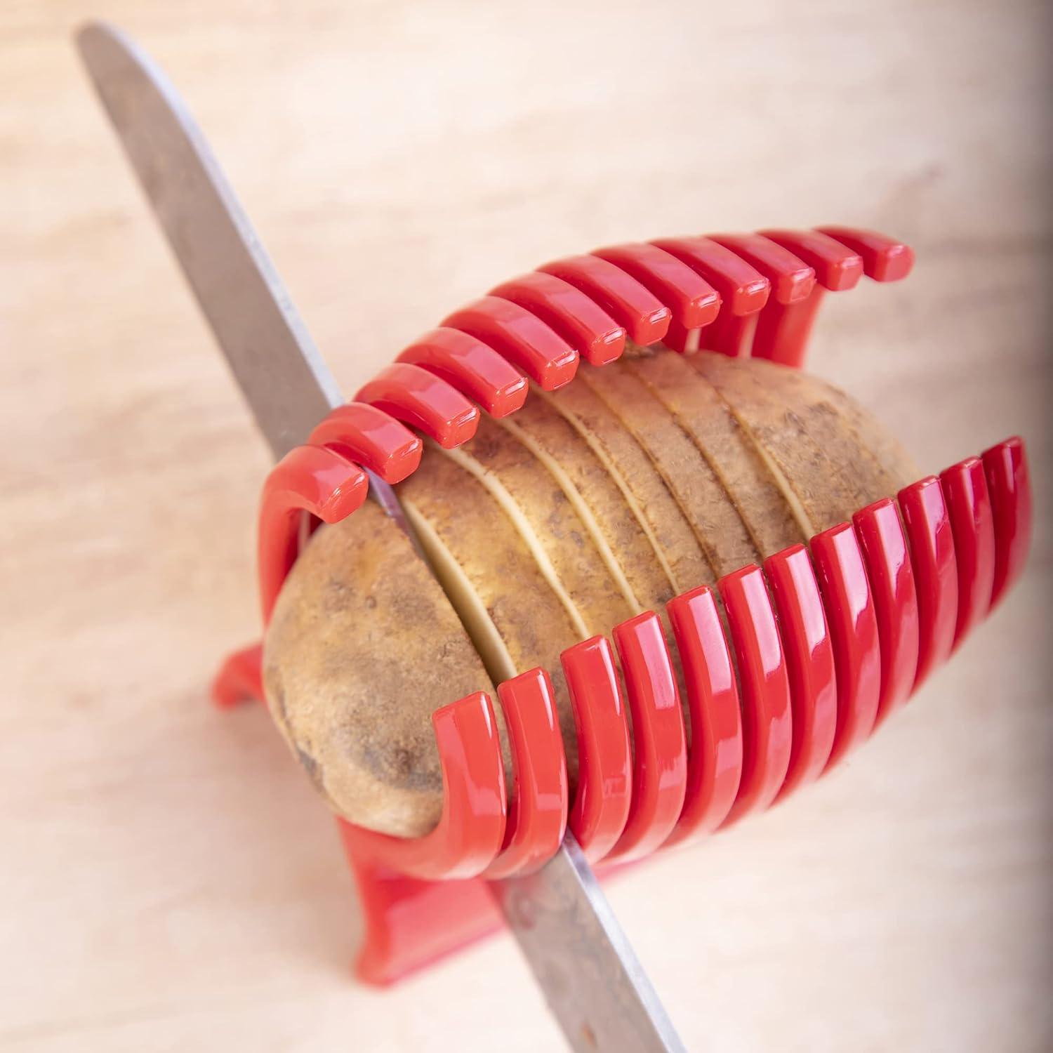 Kit Soporte para Cortar Tomates Cocina Brillante - 2 Piezas