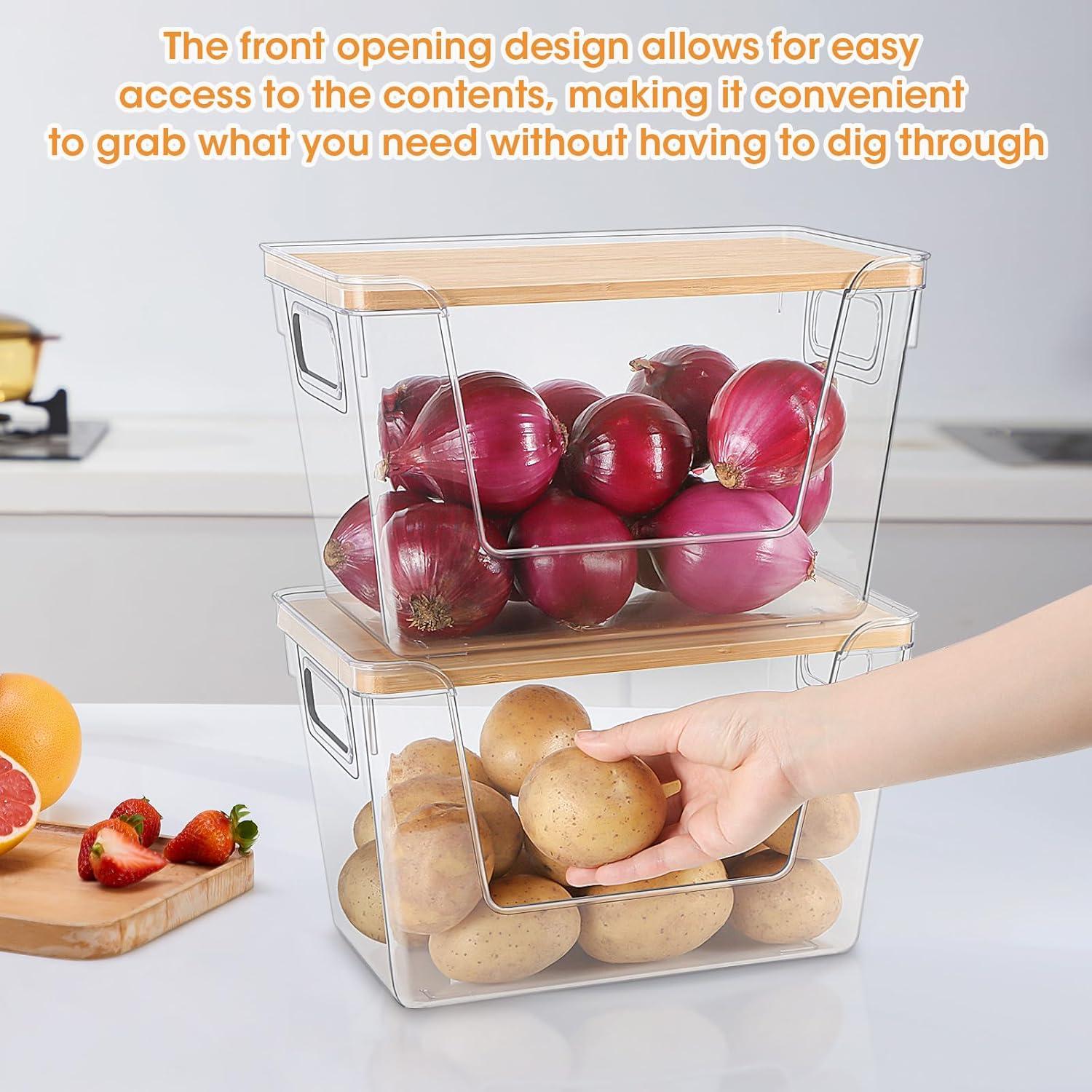 2 Organizadores de Despensa TBMax - Cesta Apilable 30x18x23.6cm