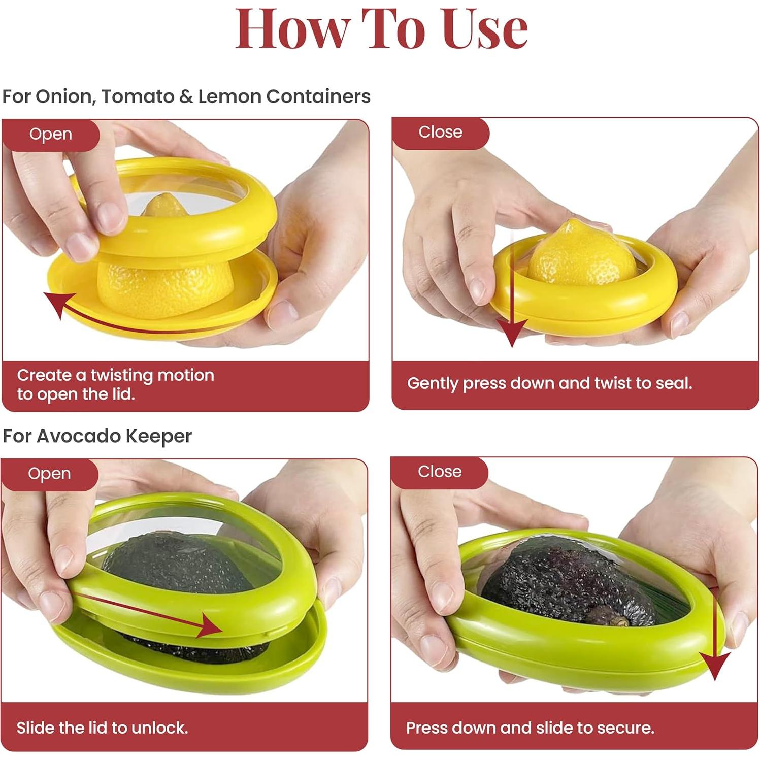 Juego de 4 Contenedores de Almacenamiento Double Wave - Antioxidante y Libre de BPA