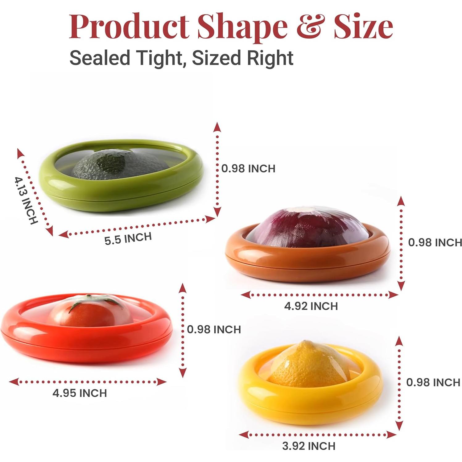 Juego de 4 Contenedores de Almacenamiento Double Wave - Antioxidante y Libre de BPA