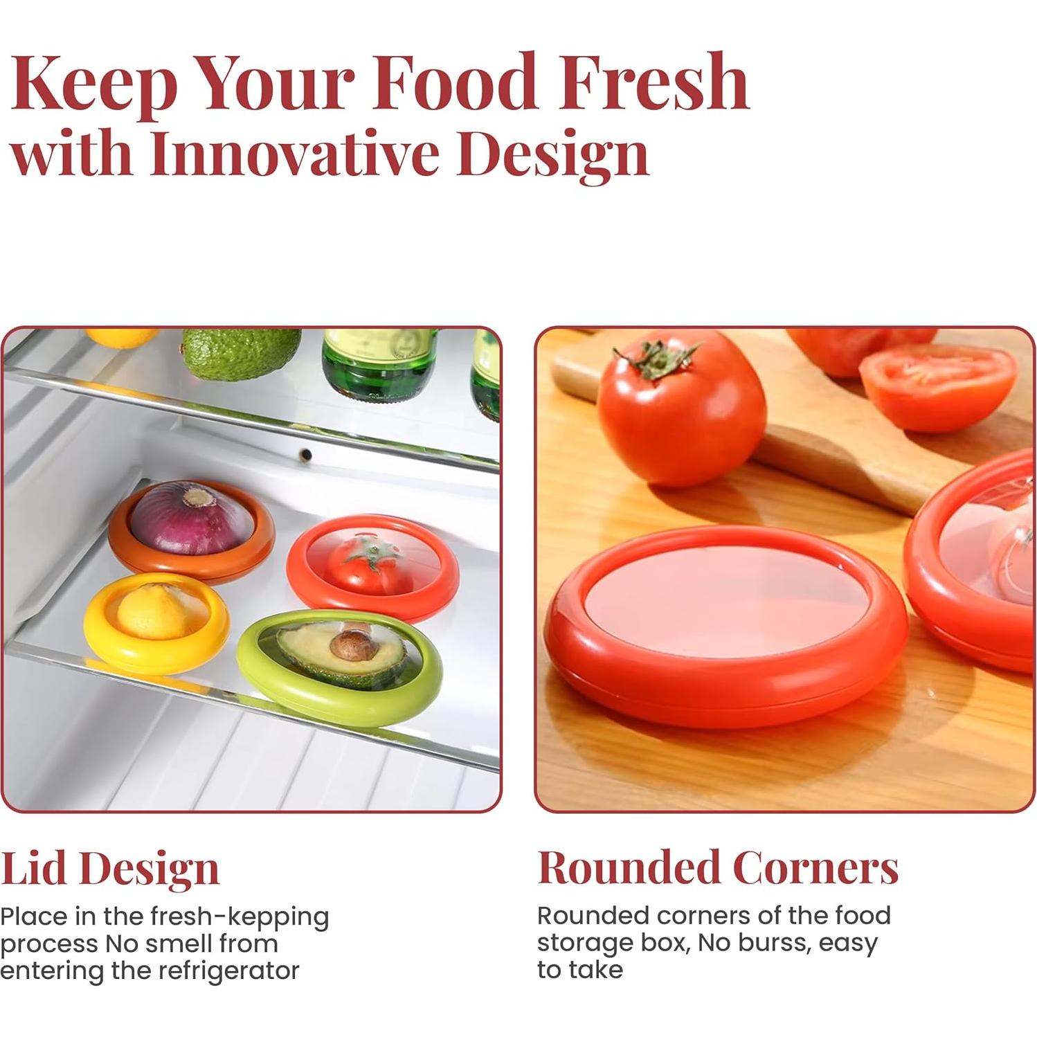 Juego de 4 Contenedores de Almacenamiento Double Wave - Antioxidante y Libre de BPA