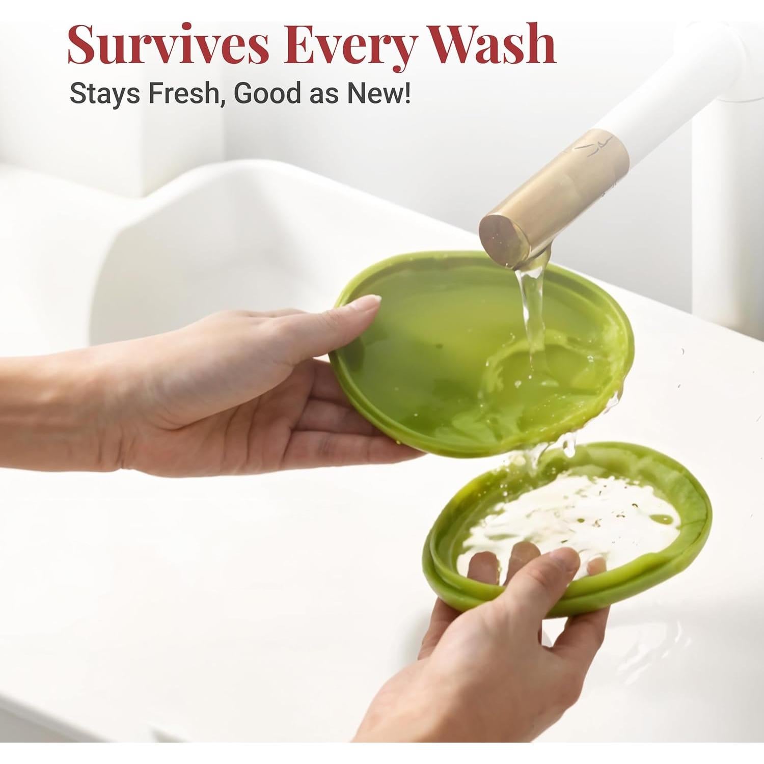 Juego de 4 Contenedores de Almacenamiento Double Wave - Antioxidante y Libre de BPA