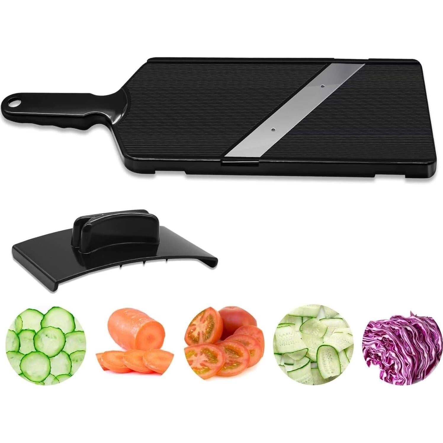 Cortador Mandolina de Mano Lahosh - Acero Inoxidable, Negro