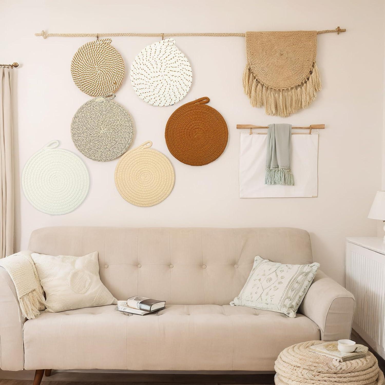 Trivetes de Algodón GICDSX 20.32 cm 6 Piezas con Canasta