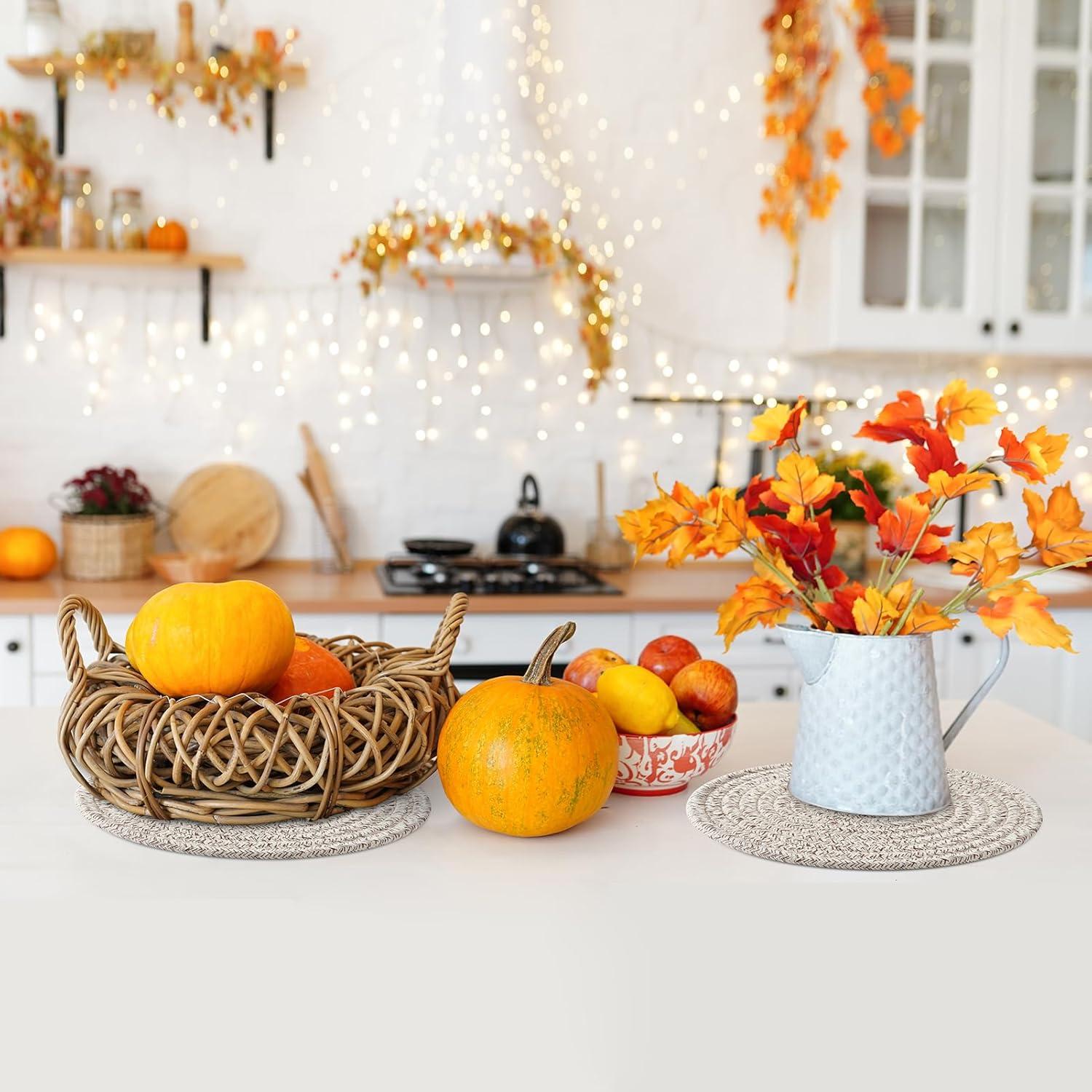 Juego de 6 Trivets de Algodón Coga 20 cm Resistentes al Calor