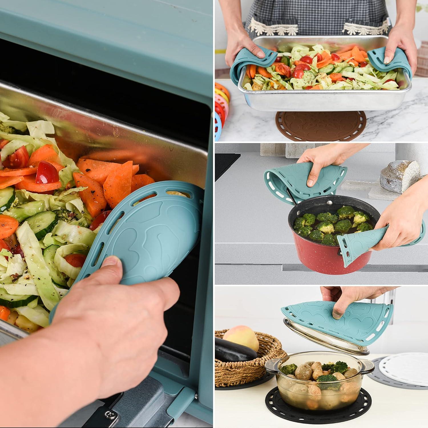 Juego de 3 Mats de Silicona Smithcraft 20cm Verde Azulado