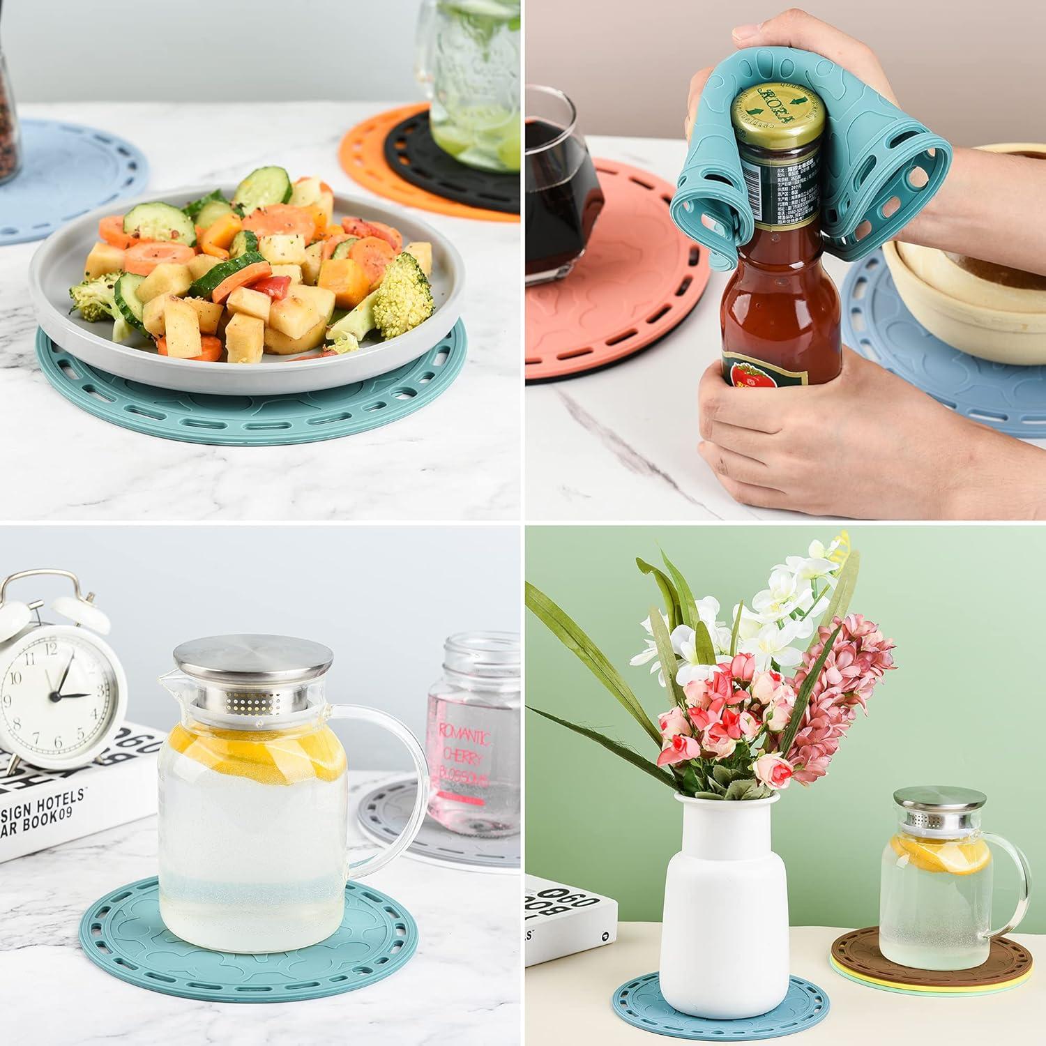 Juego de 3 Mats de Silicona Smithcraft 20cm Verde Azulado