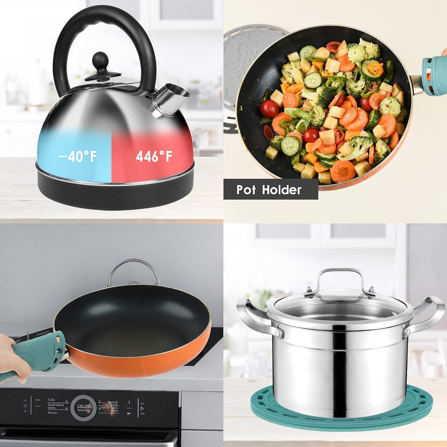 Juego de 3 Mats de Silicona Smithcraft 20cm Verde Azulado