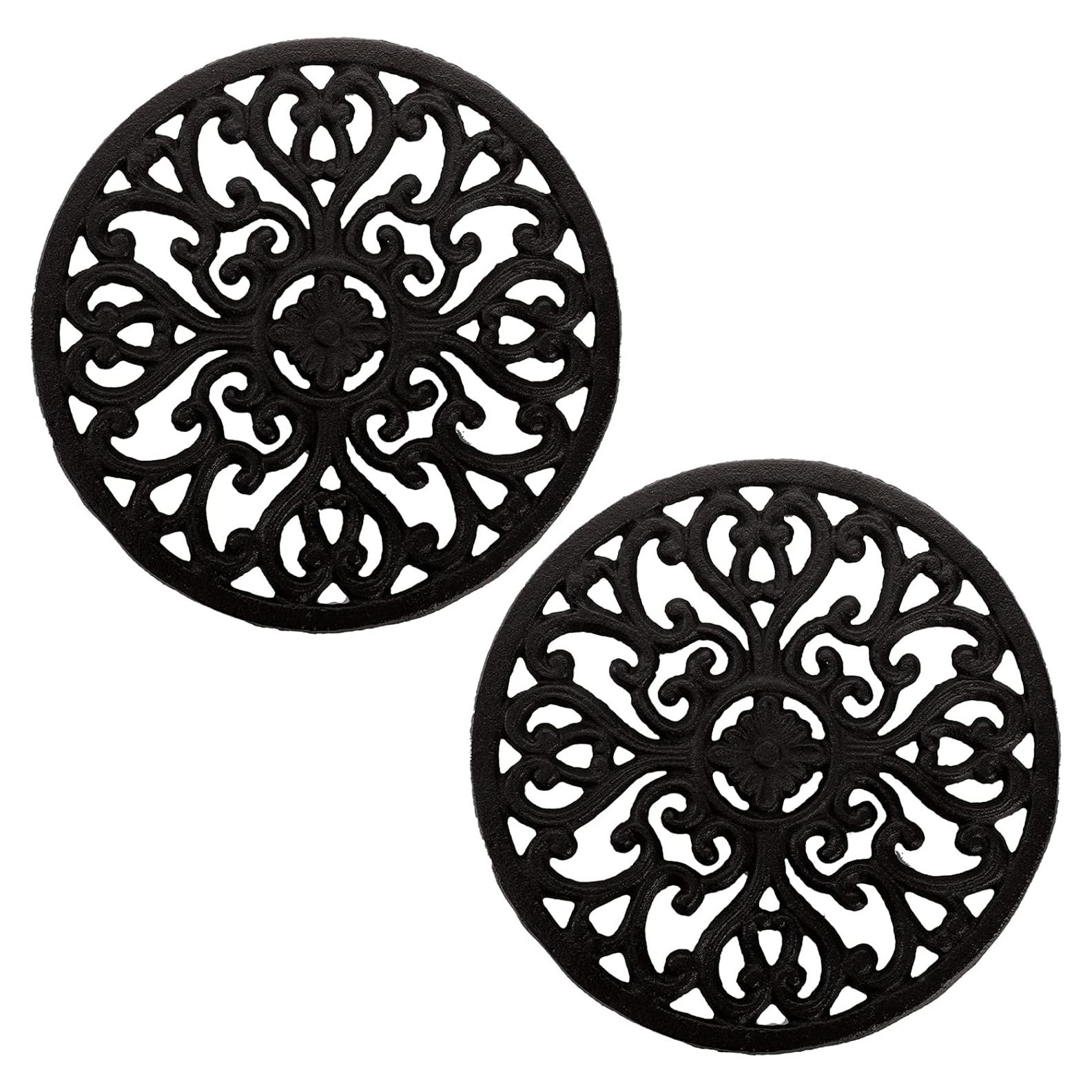 Soporte Redondo de Hierro Fundido Hedume - 2 Piezas 17.3 cm