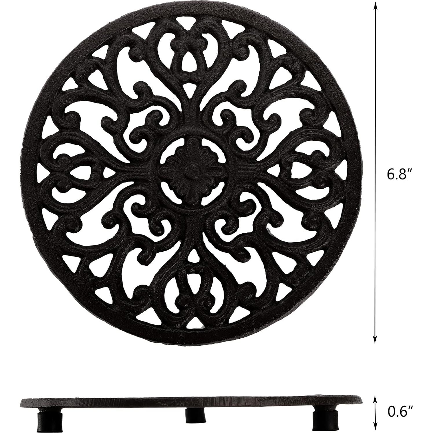 Soporte Redondo de Hierro Fundido Hedume - 2 Piezas 17.3 cm