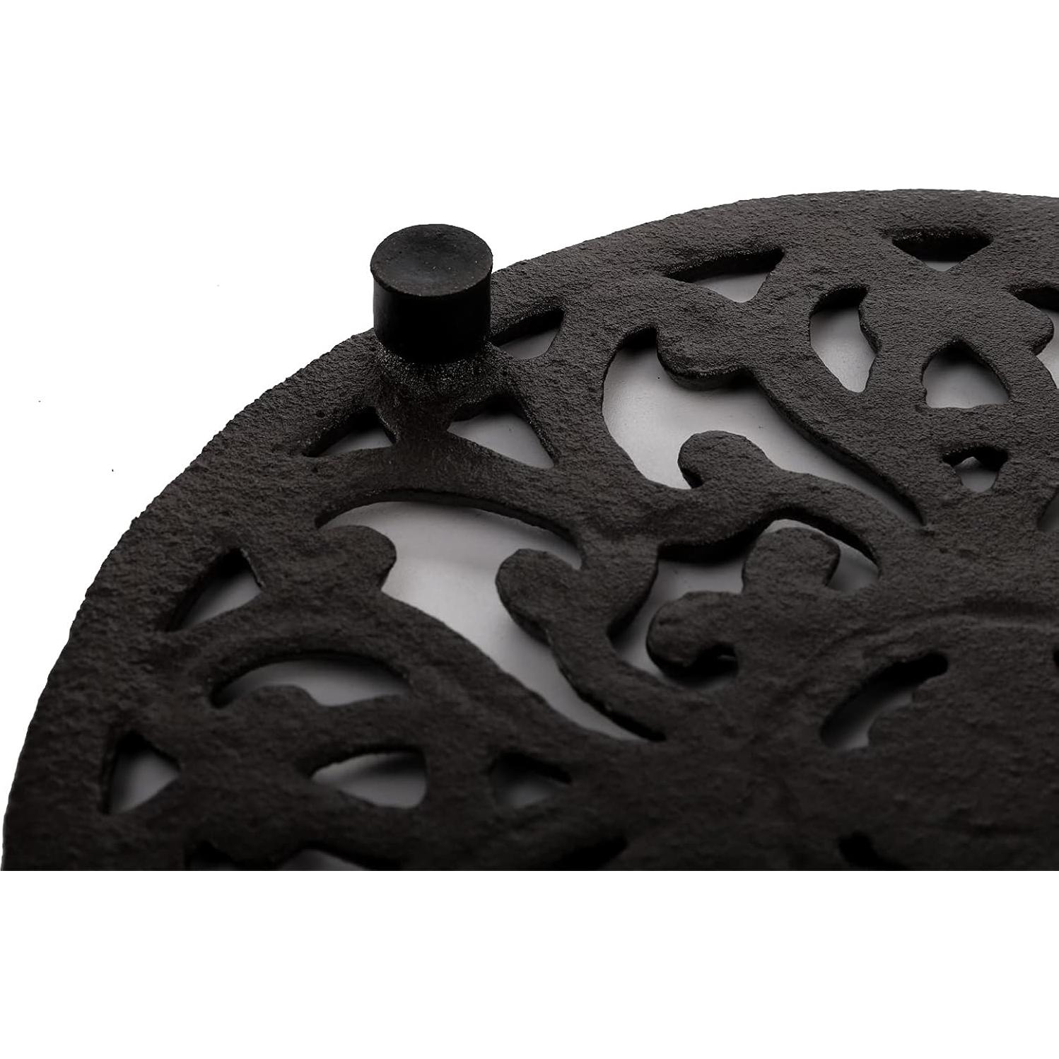 Soporte Redondo de Hierro Fundido Hedume - 2 Piezas 17.3 cm