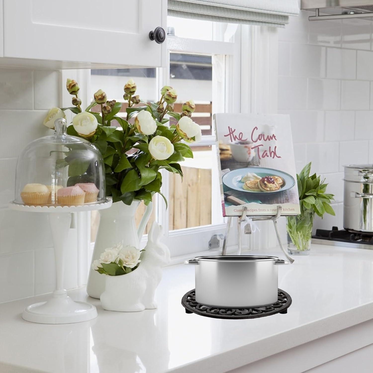 Soporte Redondo de Hierro Fundido Hedume - 2 Piezas 17.3 cm