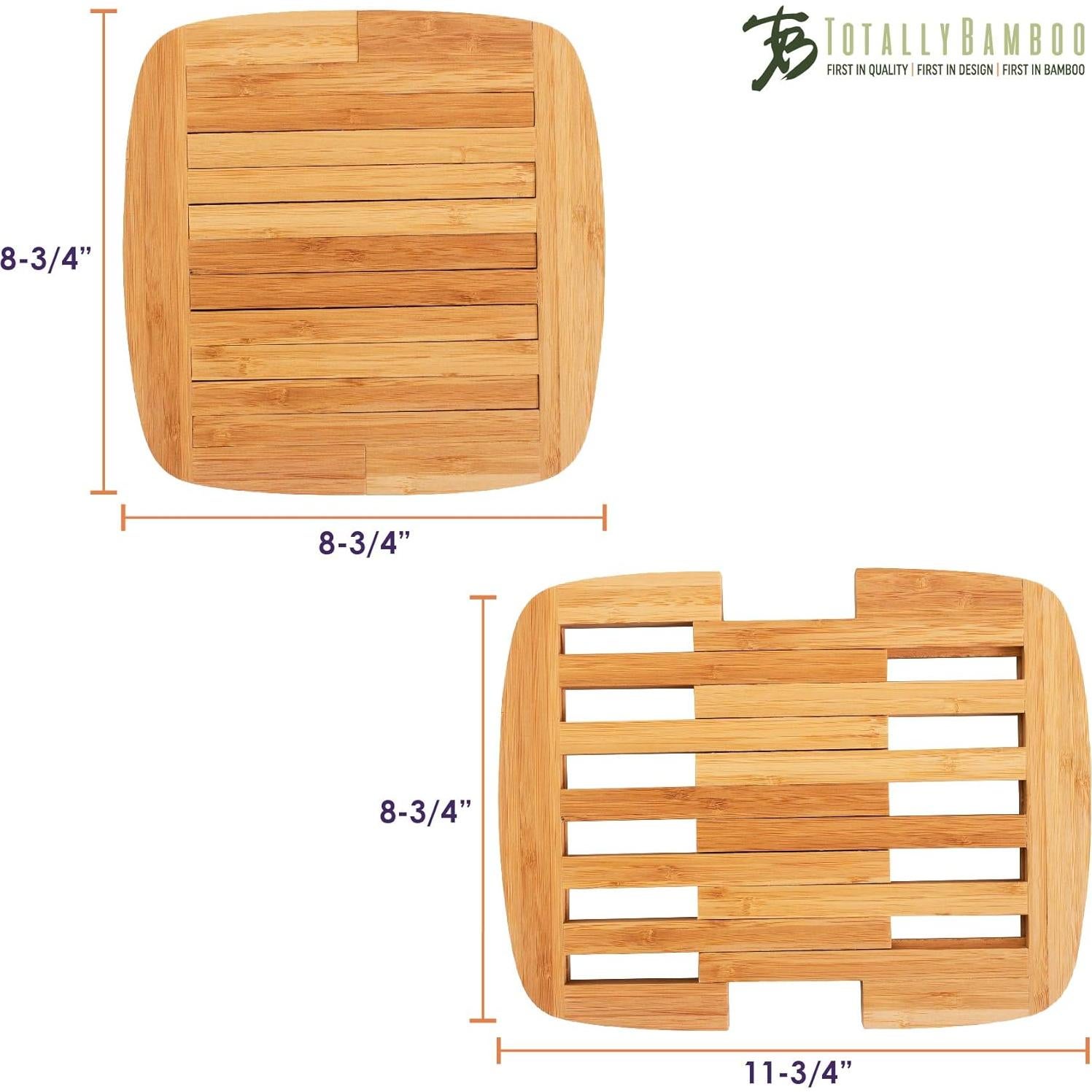 Trivet Expandible de Bambú Totally Bamboo 22.2x29.8 cm