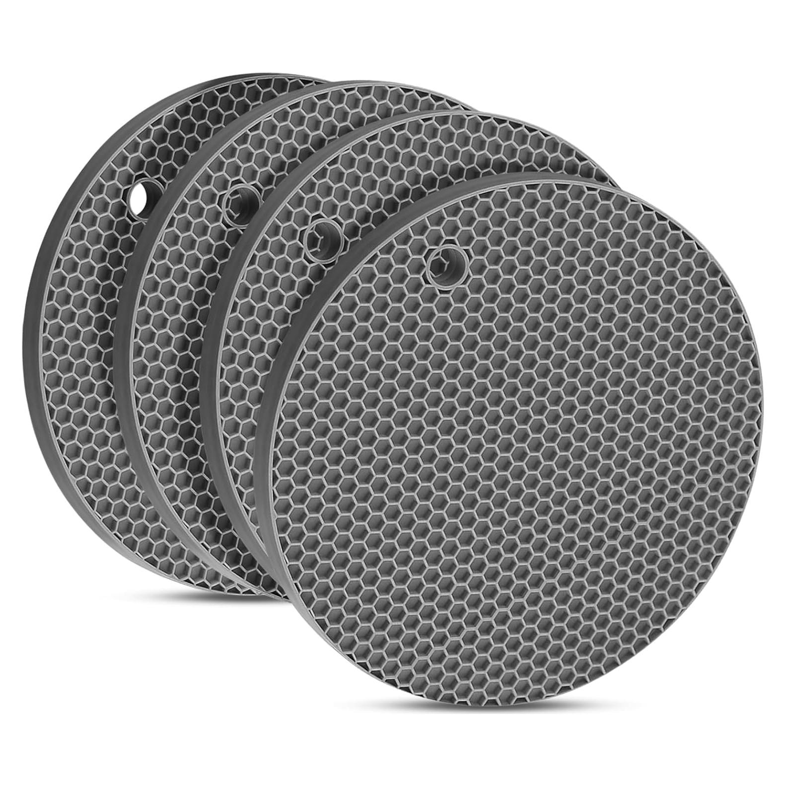 4 Trivets de Silicona Grado Alimenticio Bihijua Antideslizantes