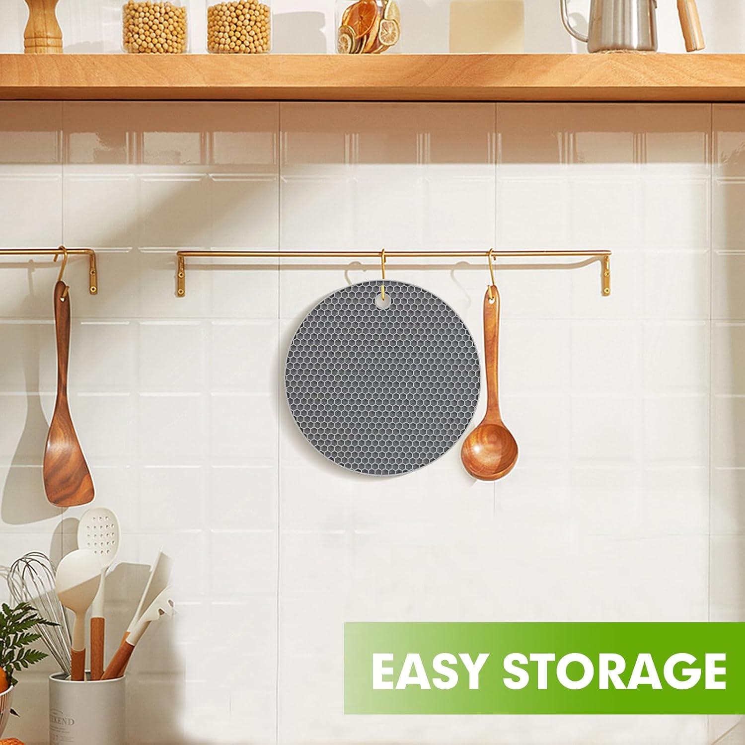 4 Trivets de Silicona Grado Alimenticio Bihijua Antideslizantes