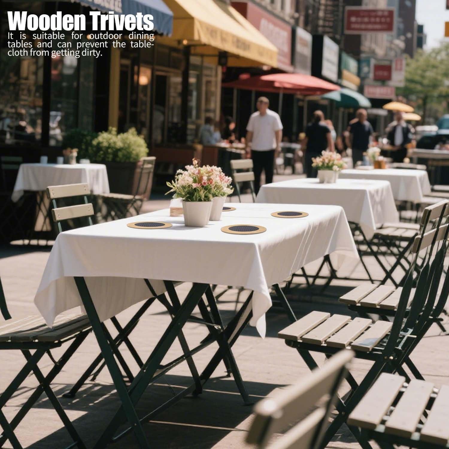 Soportes de Madera Ecológicos para Calor Redondos 14.48 cm - Lekayihu