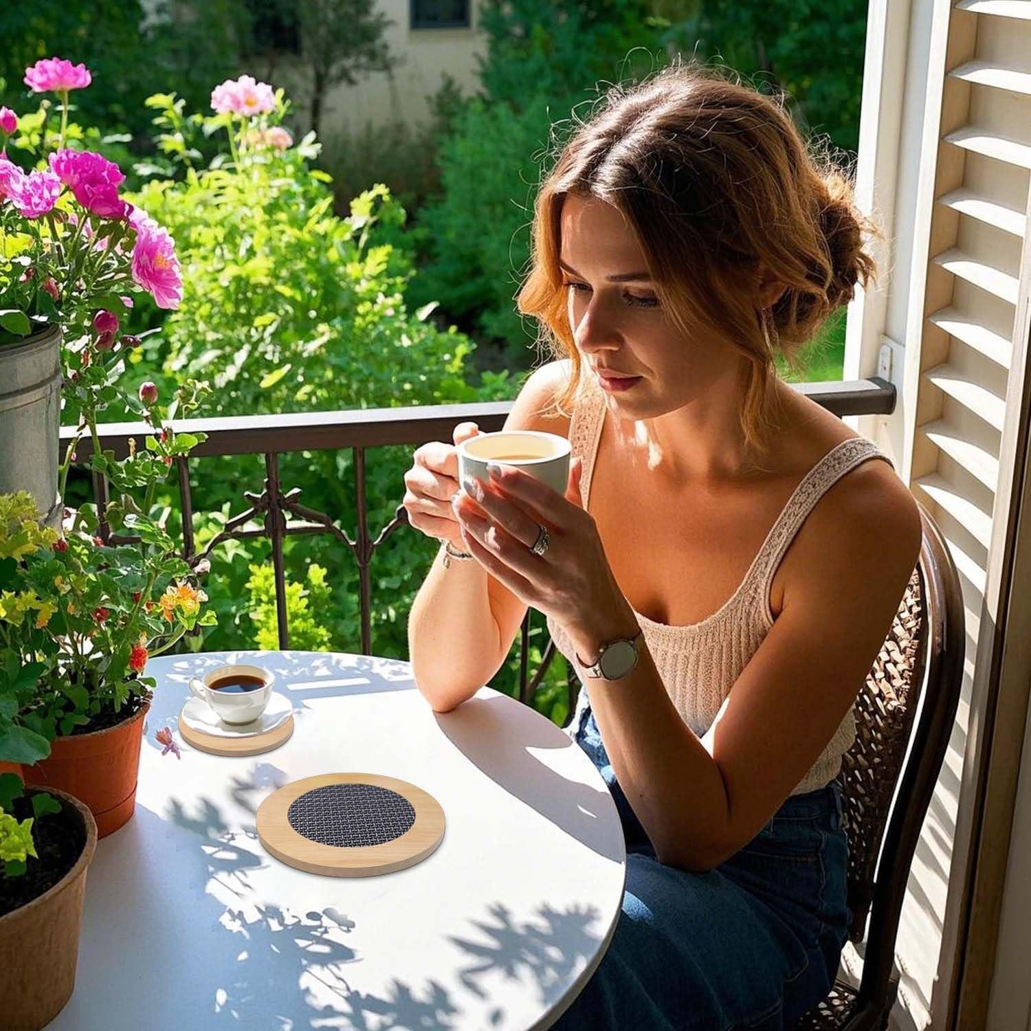 Soportes de Madera Ecológicos para Calor Redondos 14.48 cm - Lekayihu