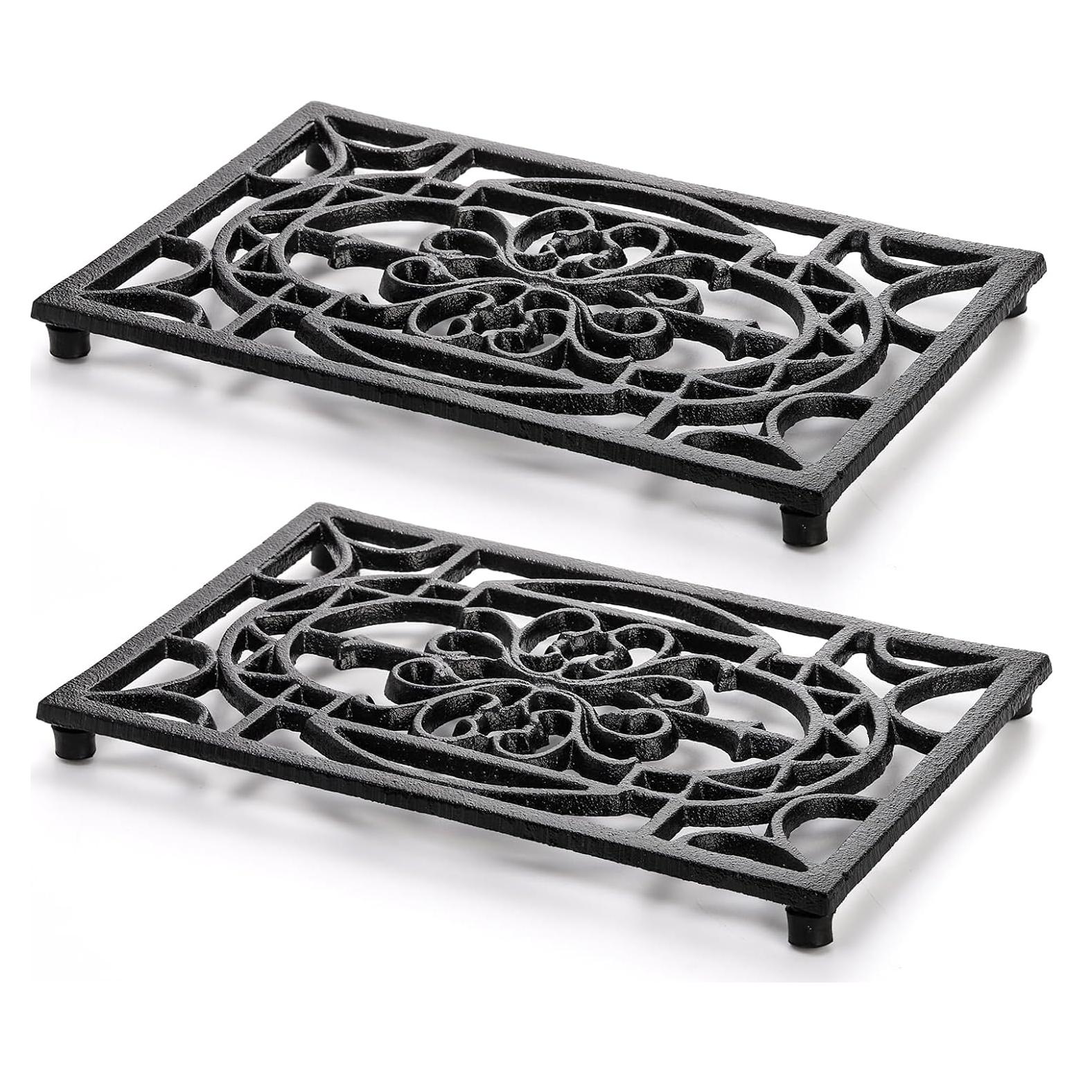 Trivet Rectangular de Hierro Fundido Fasmov 2 Piezas 23.9x15.7cm