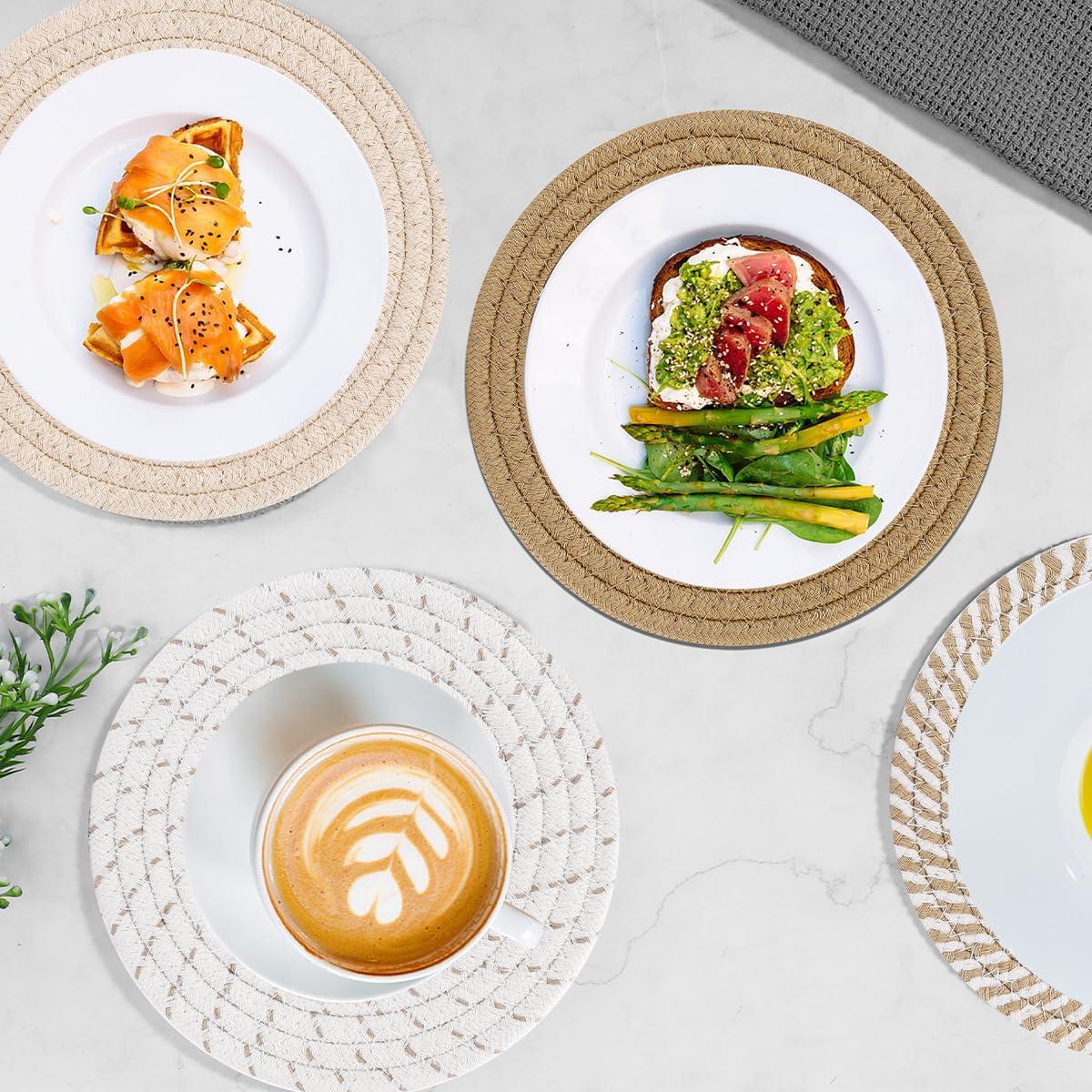 Juego de 8 Trivetes de Algodón ME.FAN 20 cm para Platos Calientes